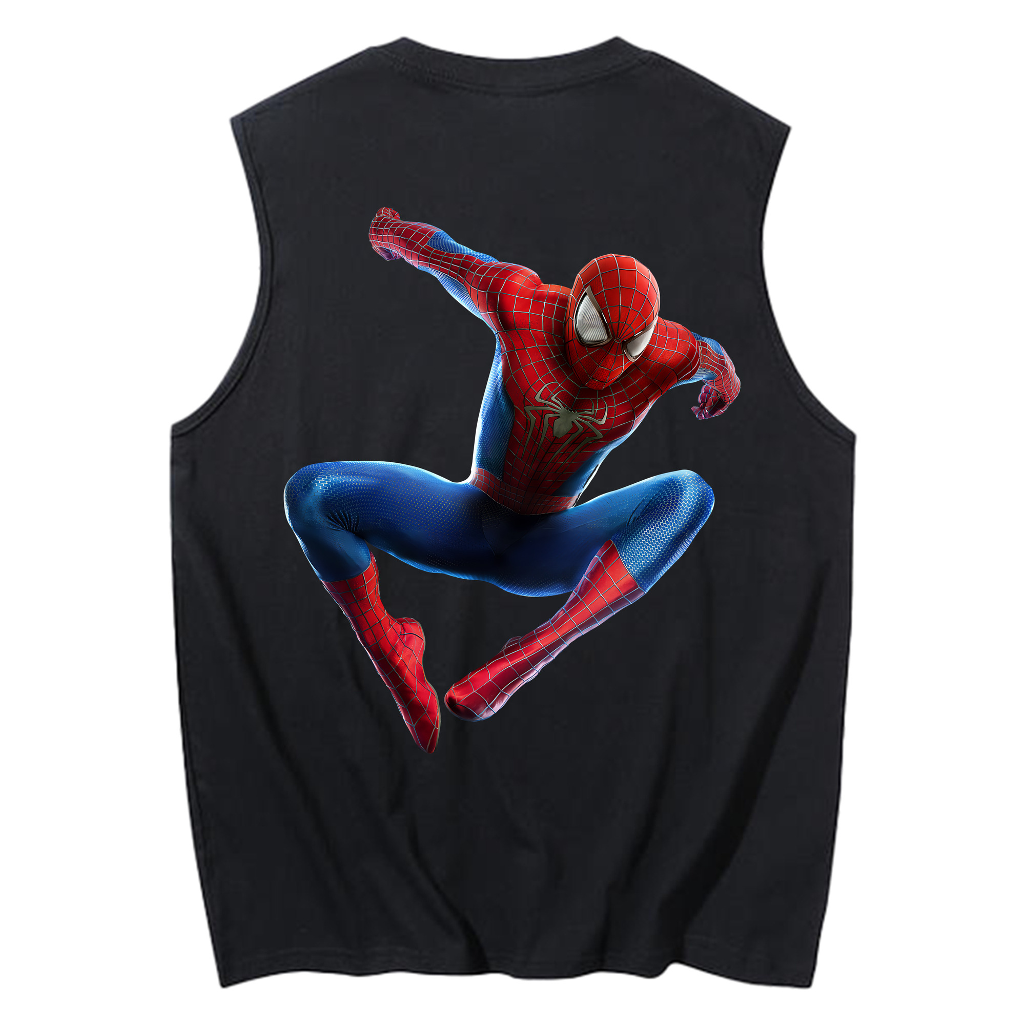 （画像用） Spider Man スパイダーマン コットン100％タンクトップ（背面プリント）