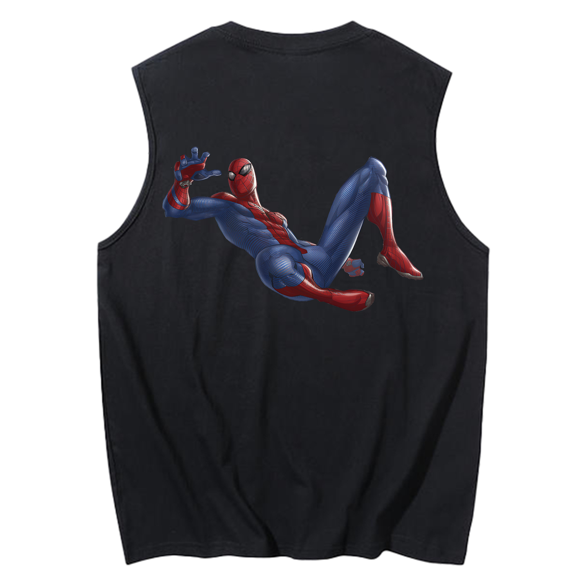（画像用） Spider Man スパイダーマン コットン100％タンクトップ（背面プリント）