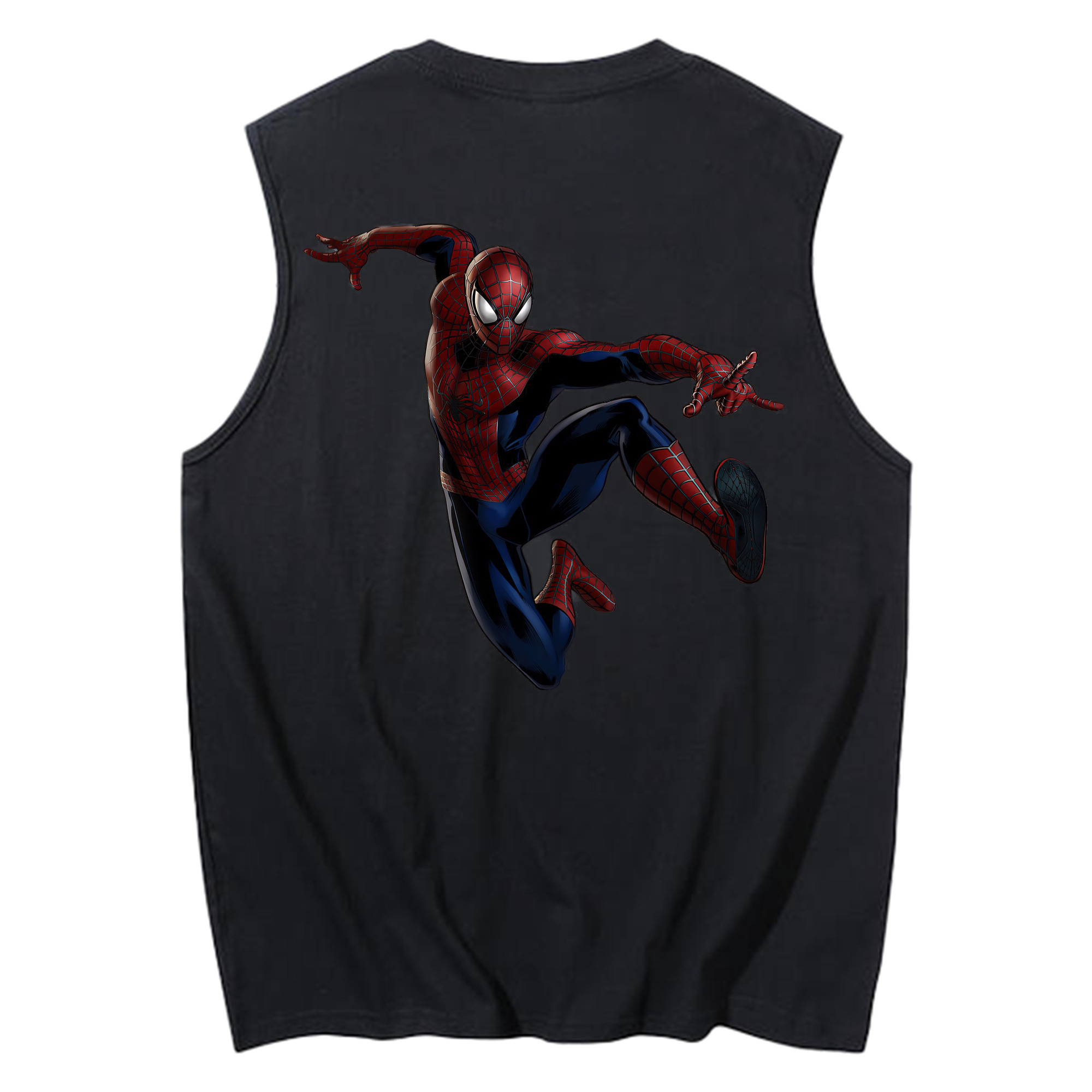 （画像用） Spider Man スパイダーマン コットン100％タンクトップ（背面プリント）