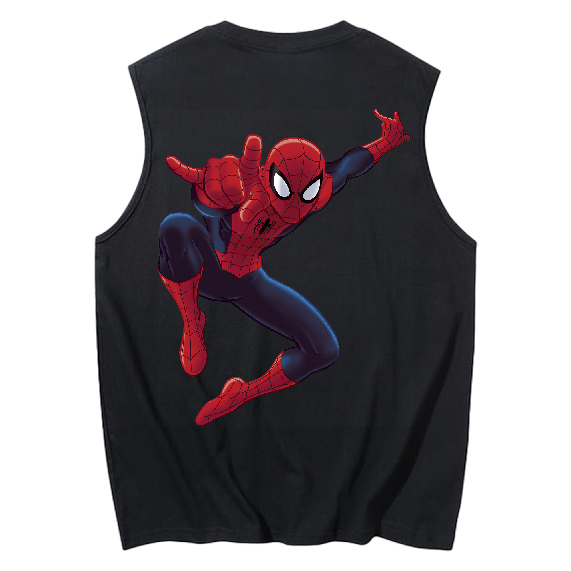 （画像用） Spider Man スパイダーマン コットン100％タンクトップ（背面プリント）
