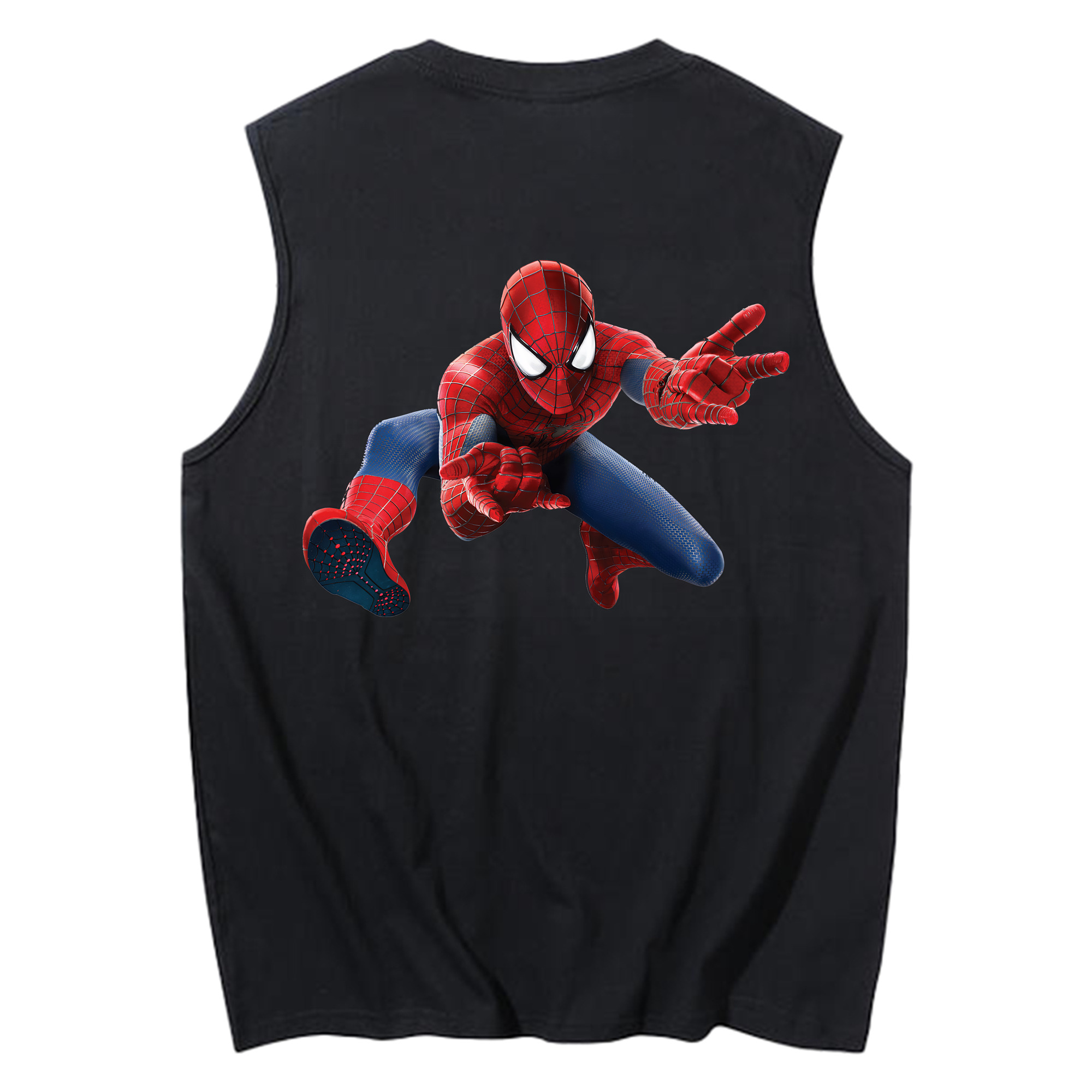 （画像用） Spider Man スパイダーマン コットン100％タンクトップ（背面プリント）