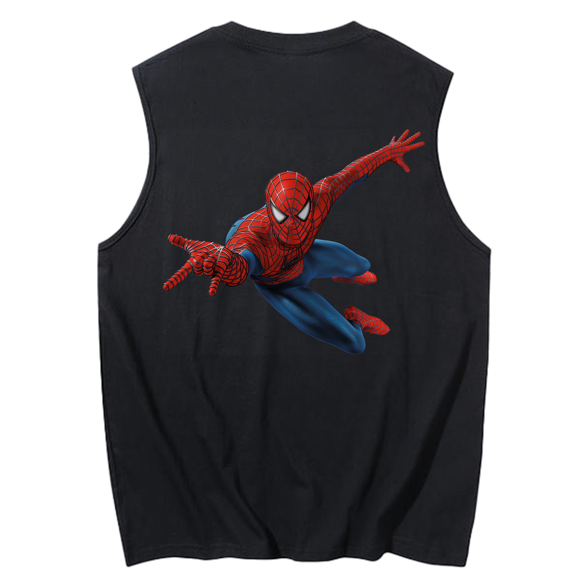 （画像用） Spider Man スパイダーマン コットン100％タンクトップ（背面プリント）