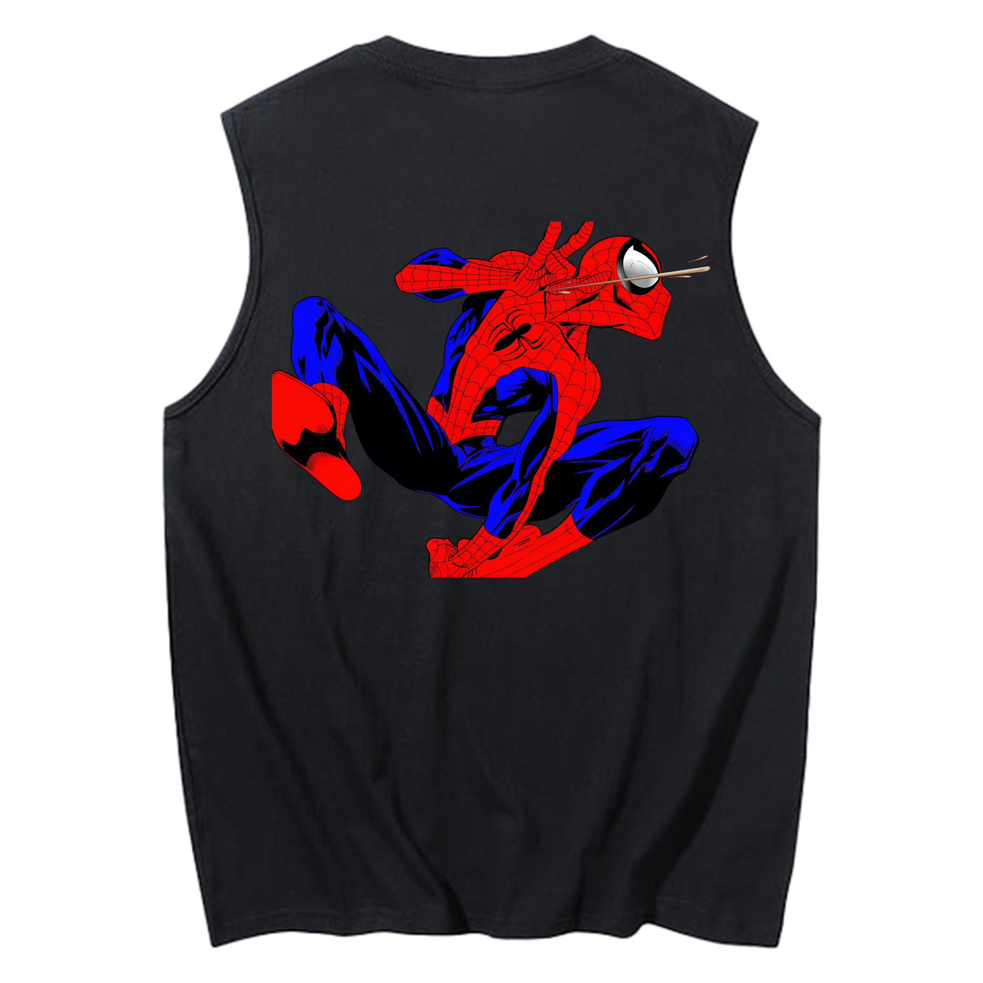 （画像用） Spider Man スパイダーマン コットン100％タンクトップ（背面プリント）