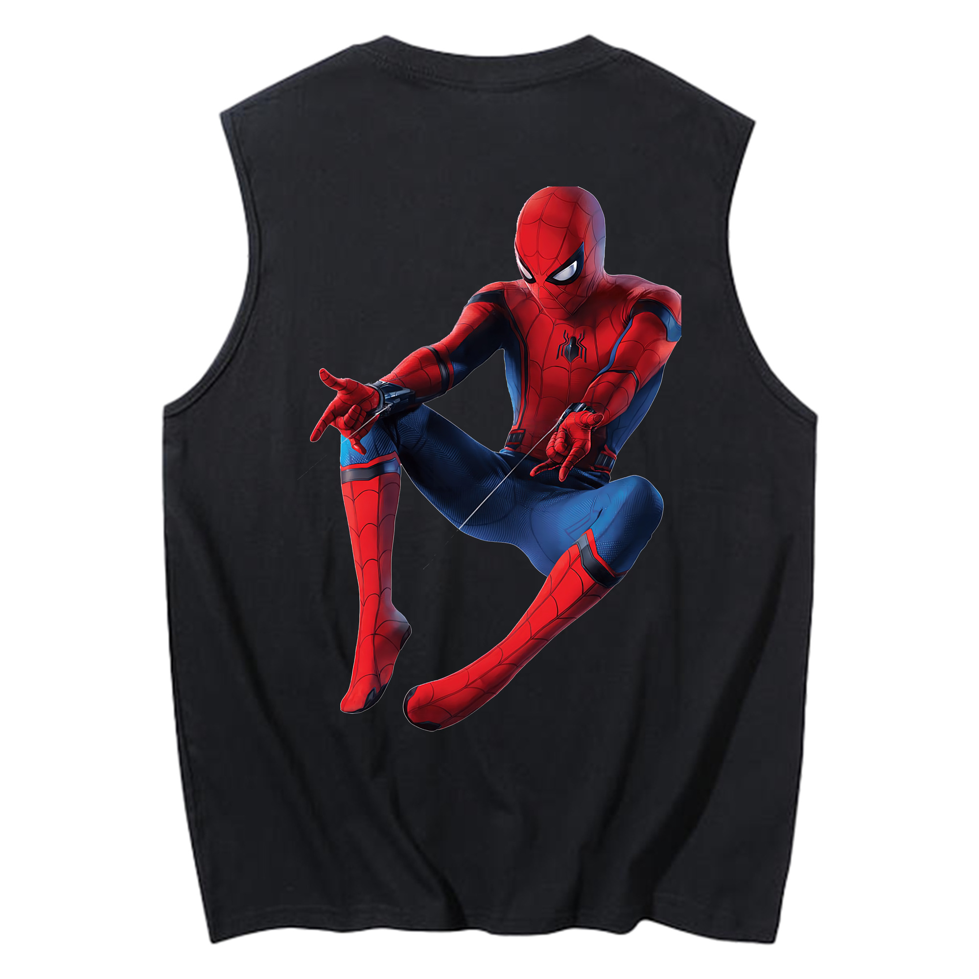 （画像用） Spider Man スパイダーマン コットン100％タンクトップ（背面プリント）
