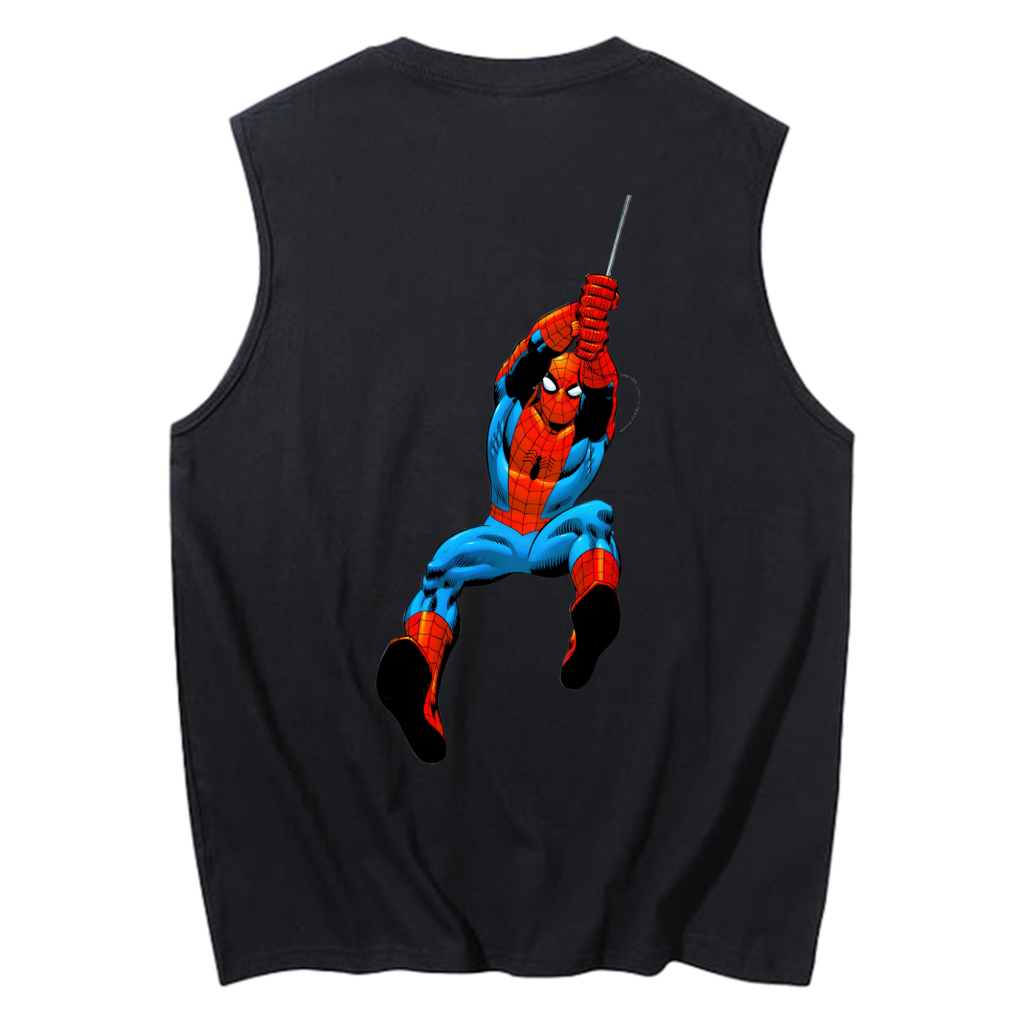 （画像用） Spider Man スパイダーマン コットン100％タンクトップ（背面プリント）