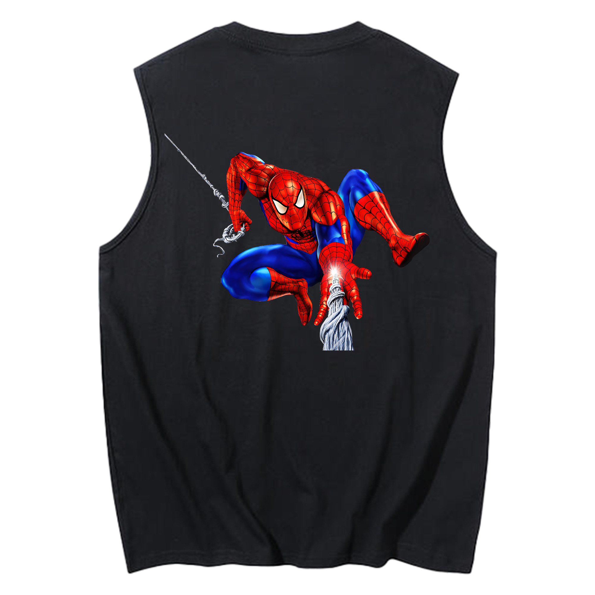 Spider Man スパイダーマン コットン100％タンクトップ（背面プリント）