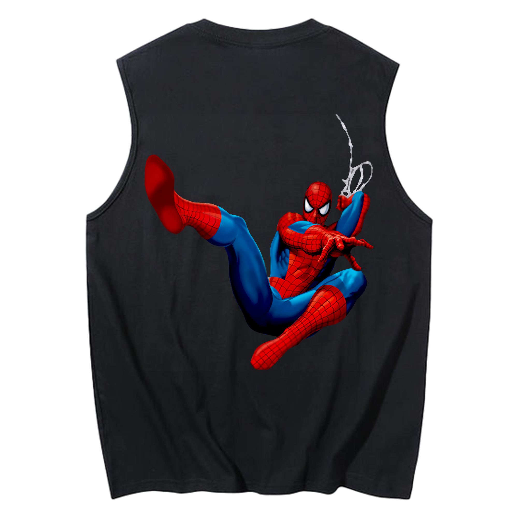 （画像用） Spider Man スパイダーマン コットン100％タンクトップ（背面プリント）