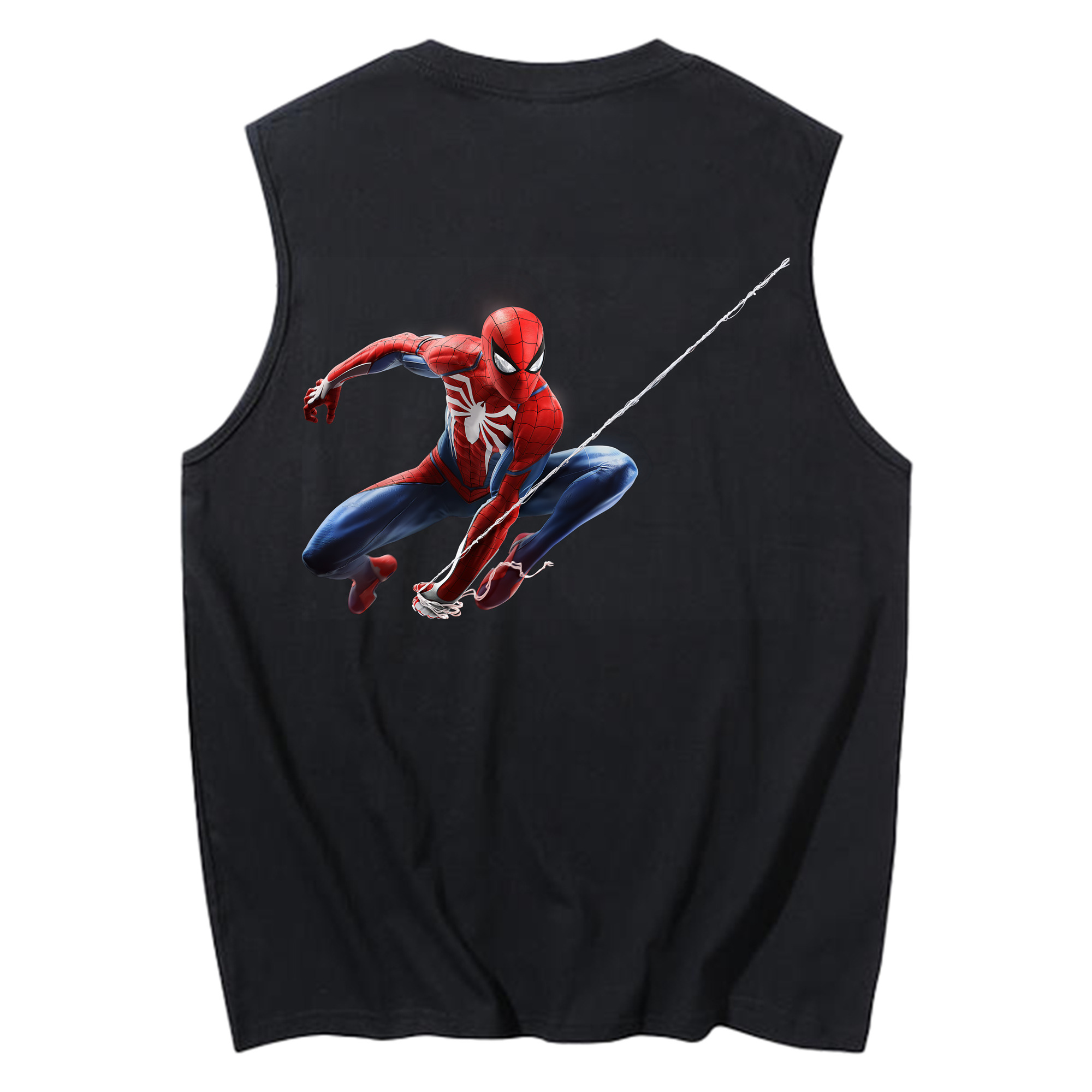 （画像用） Spider Man スパイダーマン コットン100％タンクトップ（背面プリント）