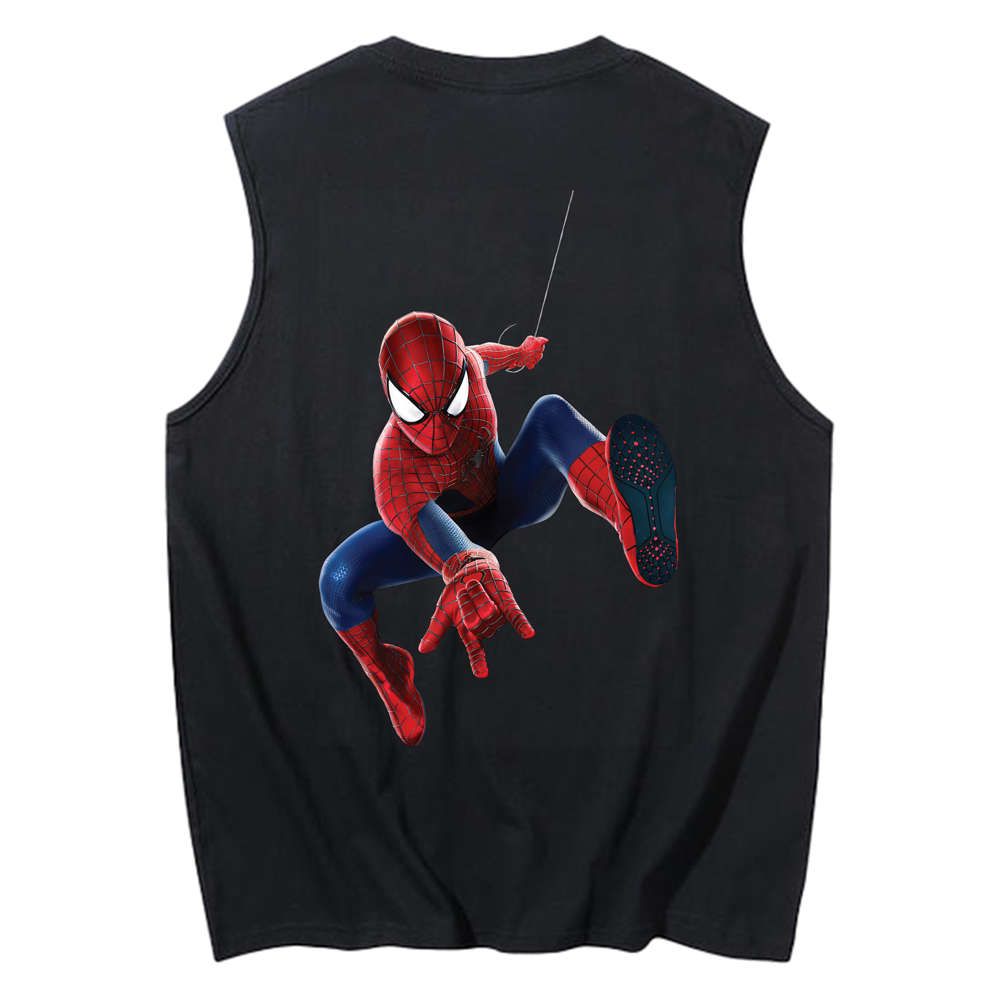 （画像用） Spider Man スパイダーマン コットン100％タンクトップ（背面プリント）