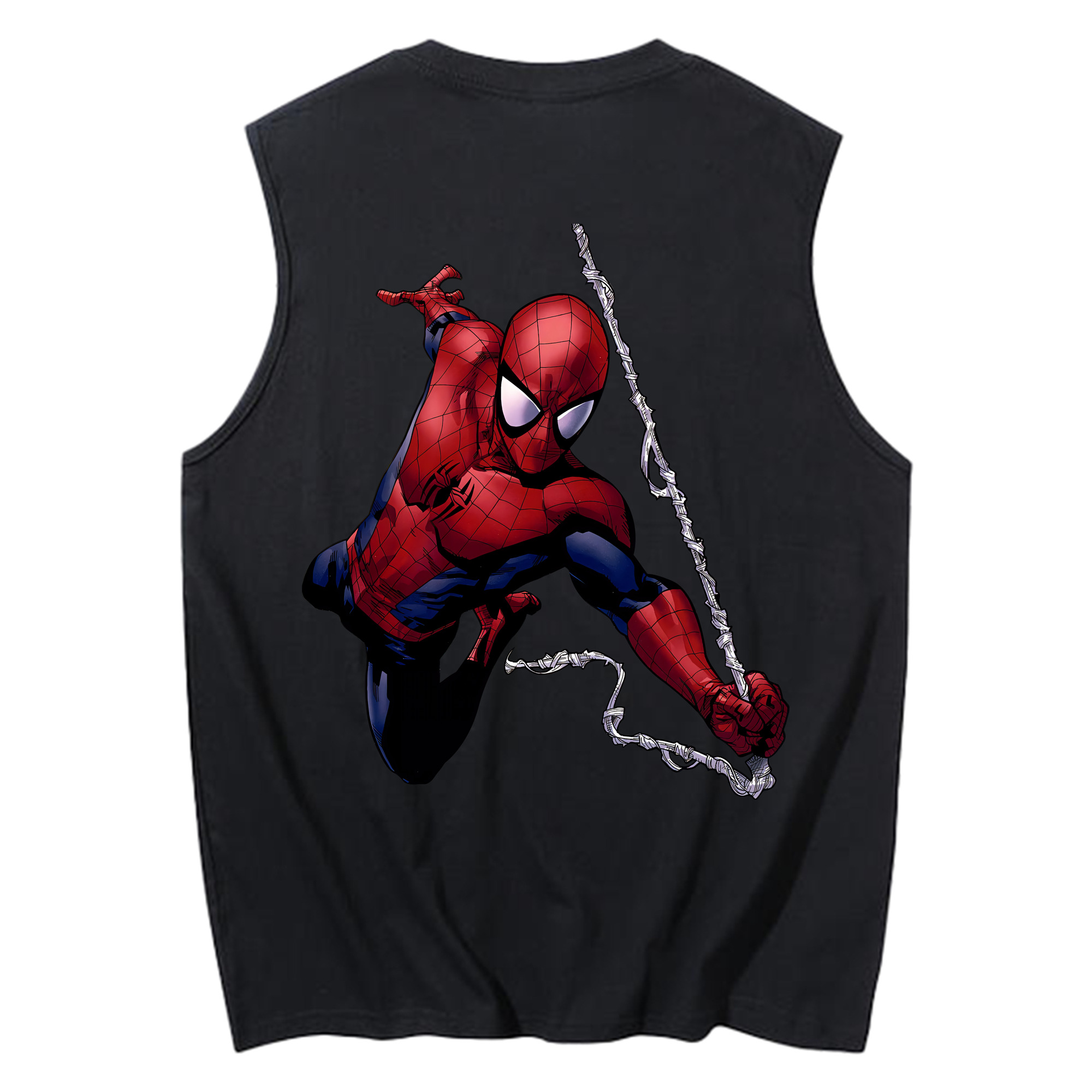 （画像用） Spider Man スパイダーマン コットン100％タンクトップ（背面プリント）