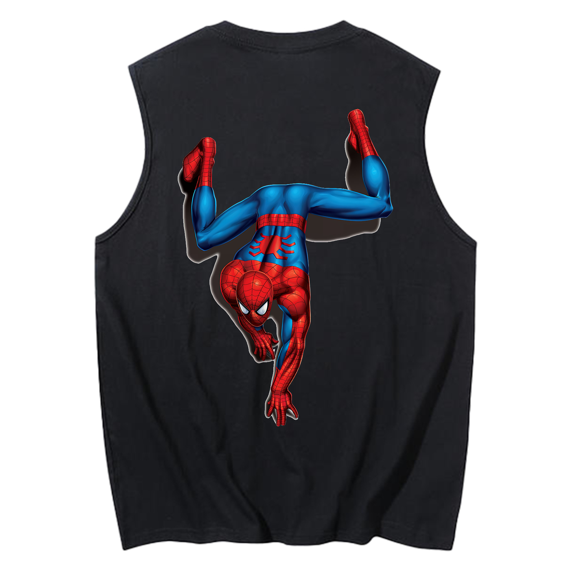 （画像用） Spider Man スパイダーマン コットン100％タンクトップ（背面プリント）