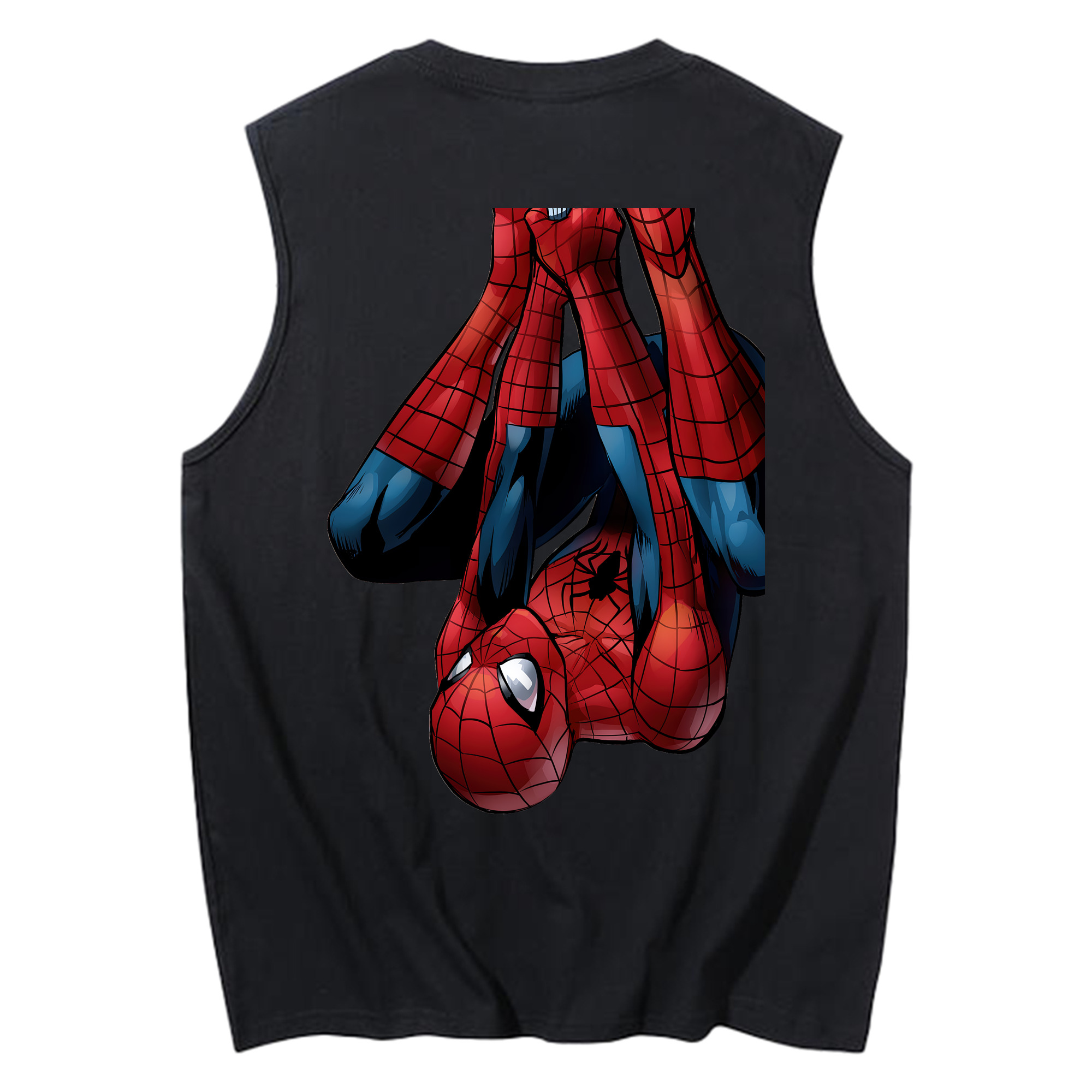 （画像用） Spider Man スパイダーマン コットン100％タンクトップ（背面プリント）