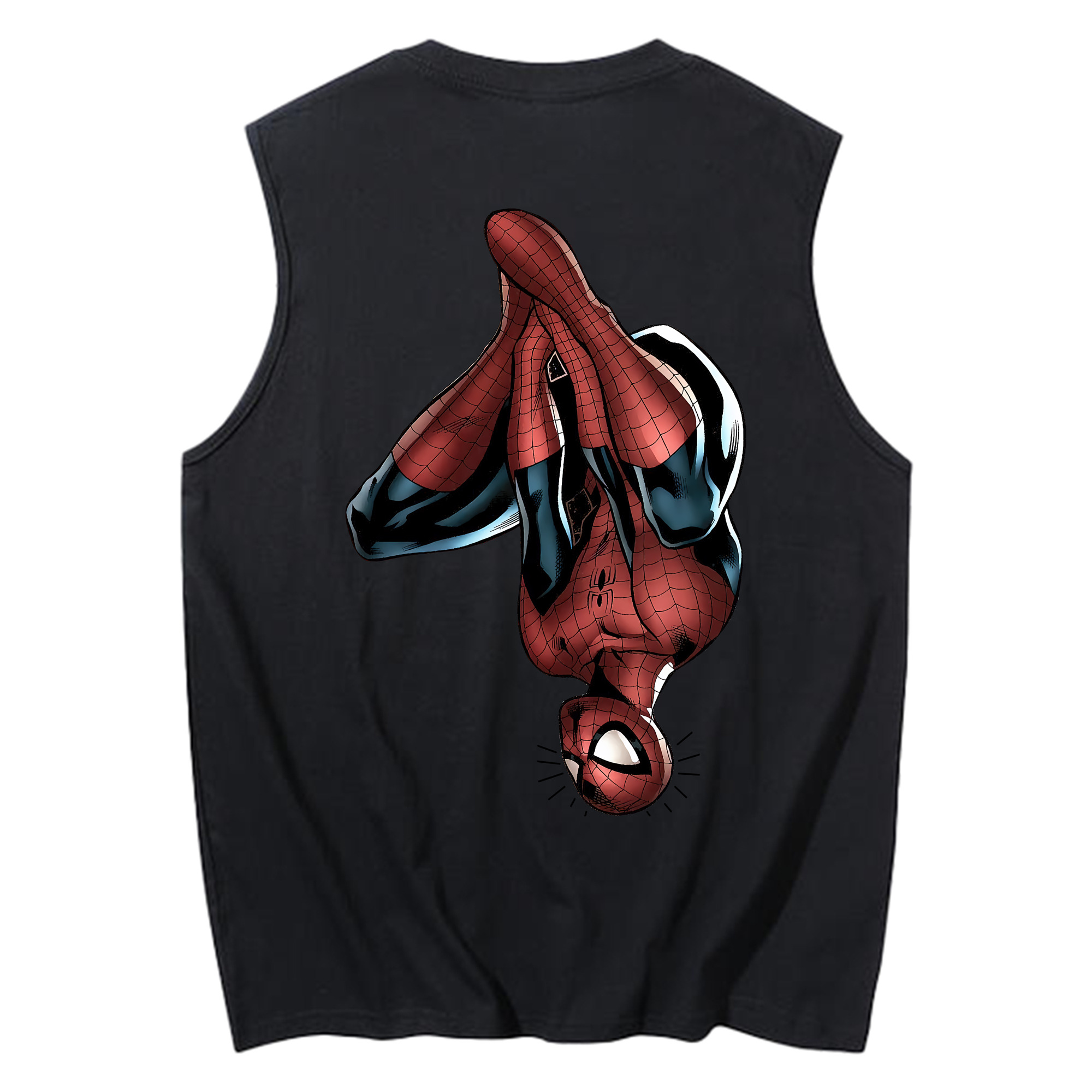 （画像用） Spider Man スパイダーマン コットン100％タンクトップ（背面プリント）
