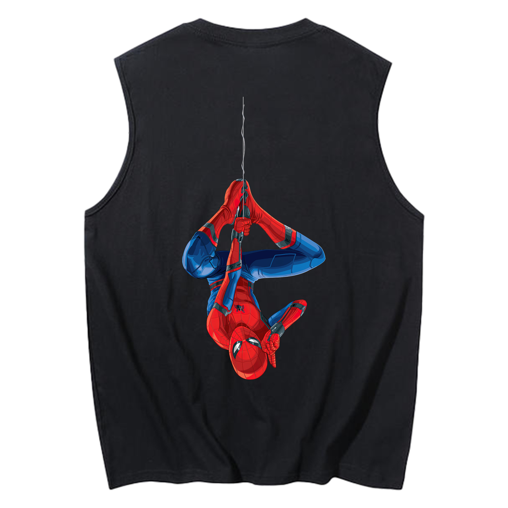 （画像用） Spider Man スパイダーマン コットン100％タンクトップ（背面プリント）