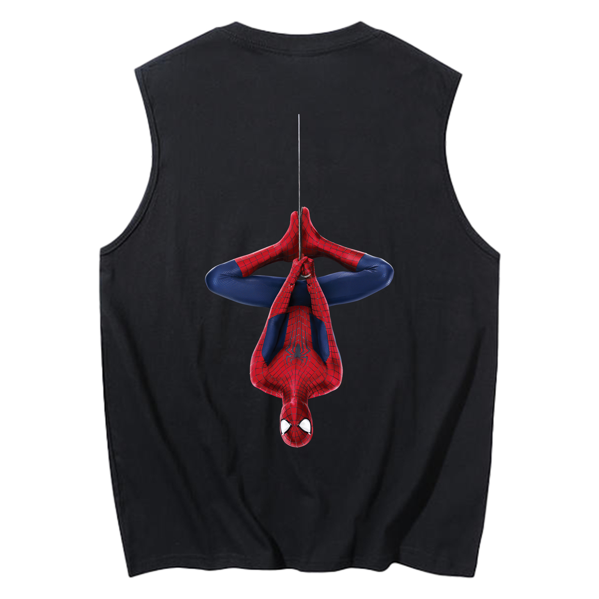 （画像用） Spider Man スパイダーマン コットン100％タンクトップ（背面プリント）
