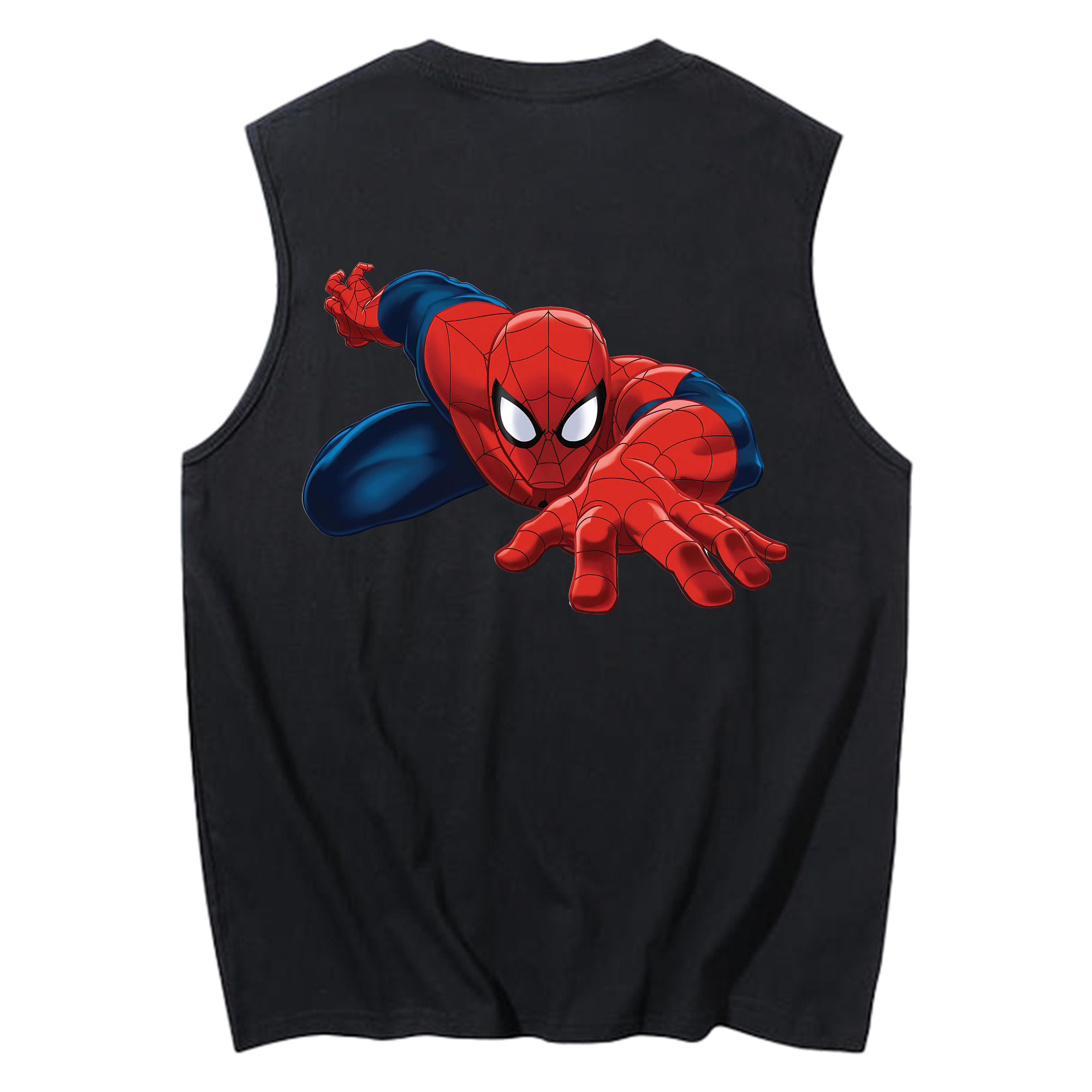 （画像用） Spider Man スパイダーマン コットン100％タンクトップ（背面プリント）