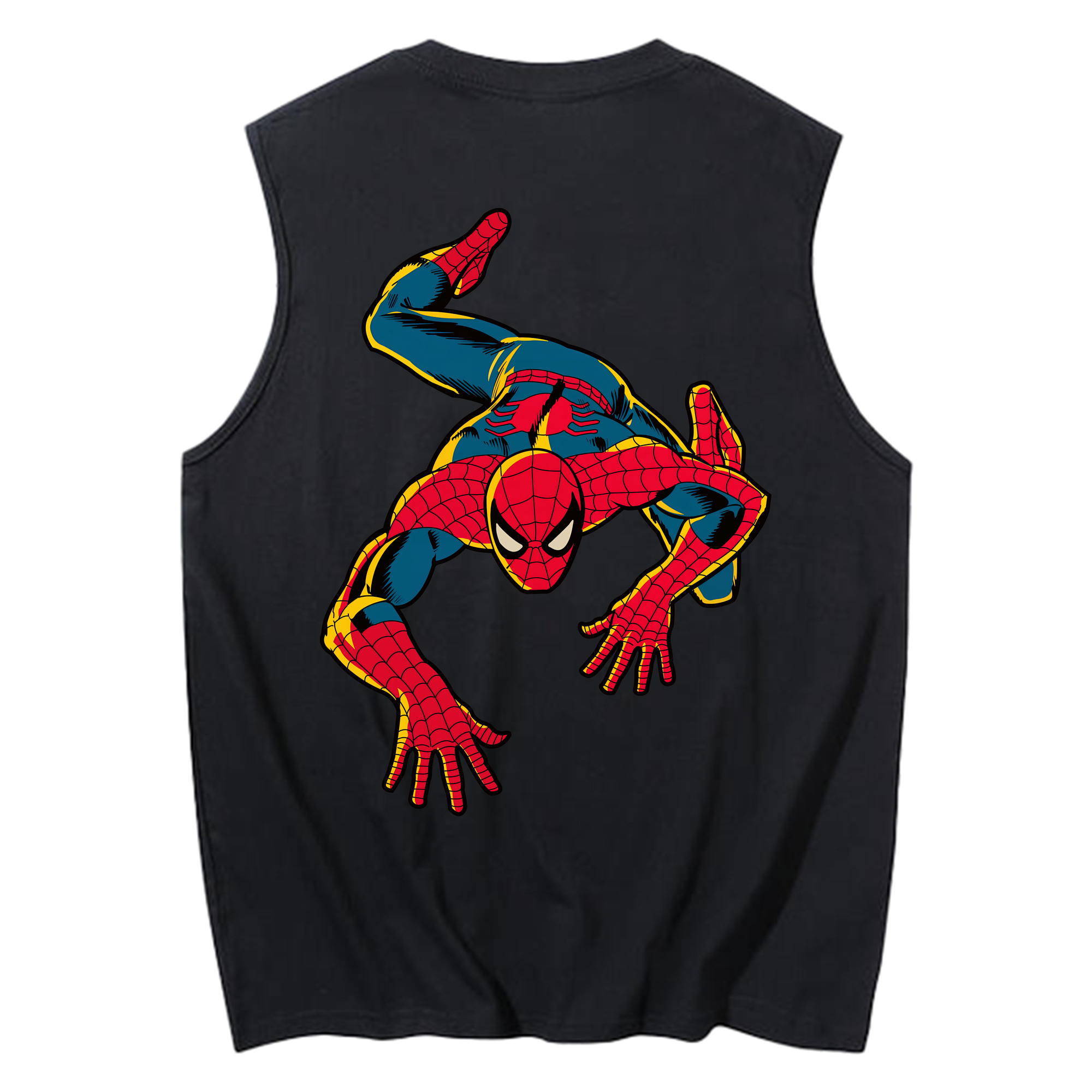 （画像用） Spider Man スパイダーマン コットン100％タンクトップ（背面プリント）