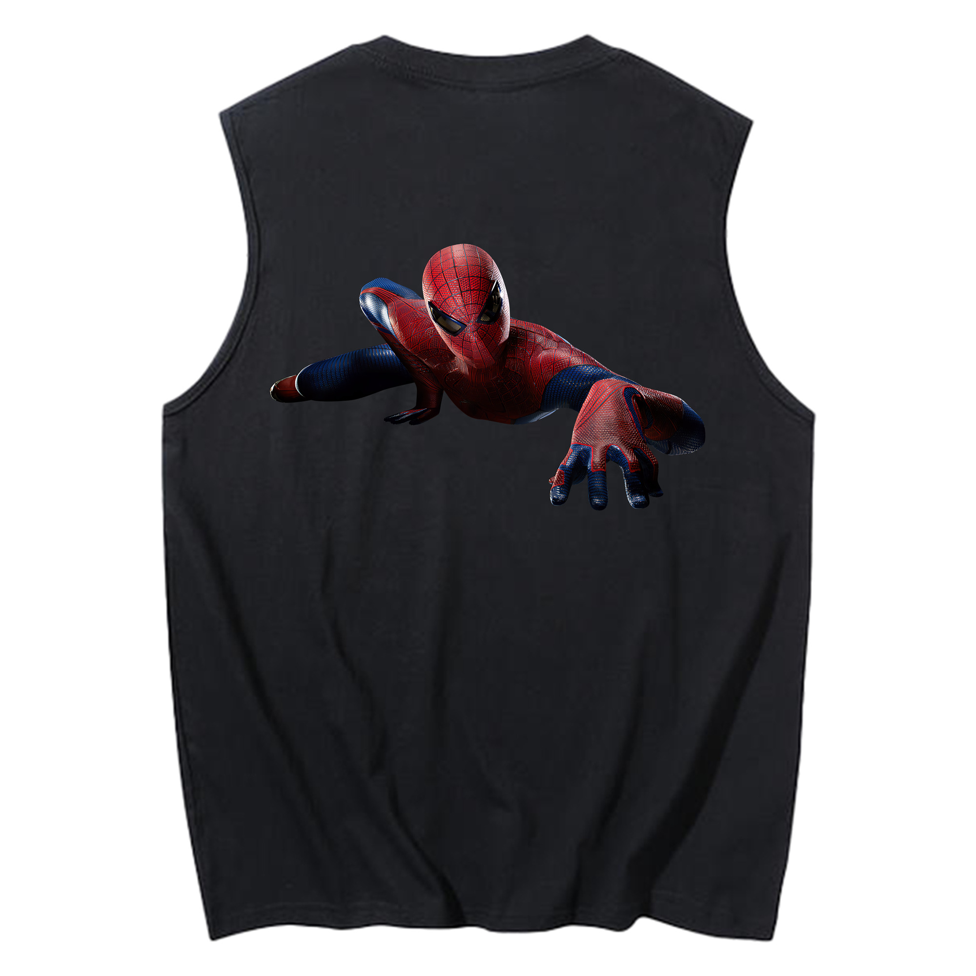 （画像用） Spider Man スパイダーマン コットン100％タンクトップ（背面プリント）