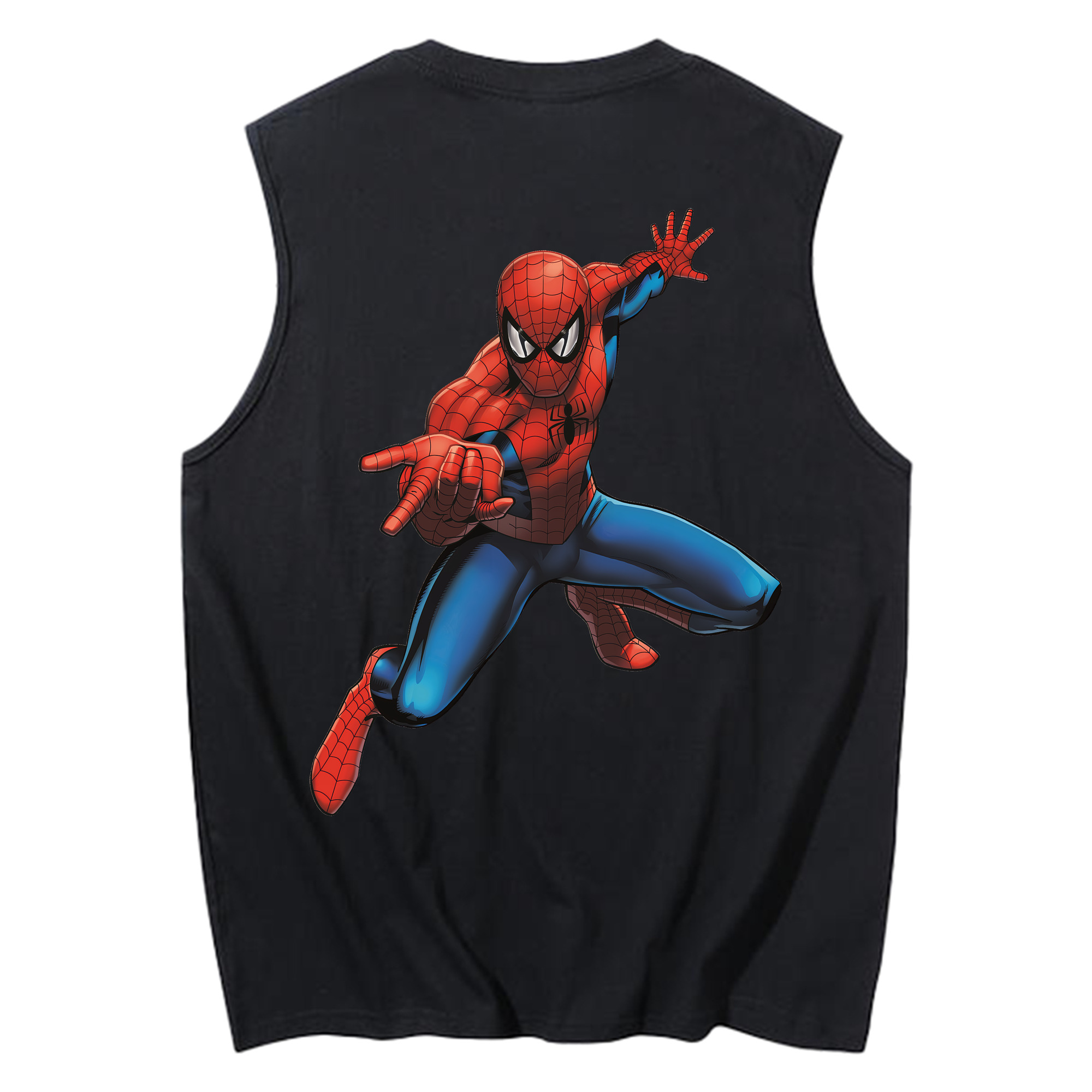 （画像用） Spider Man スパイダーマン コットン100％タンクトップ（背面プリント）