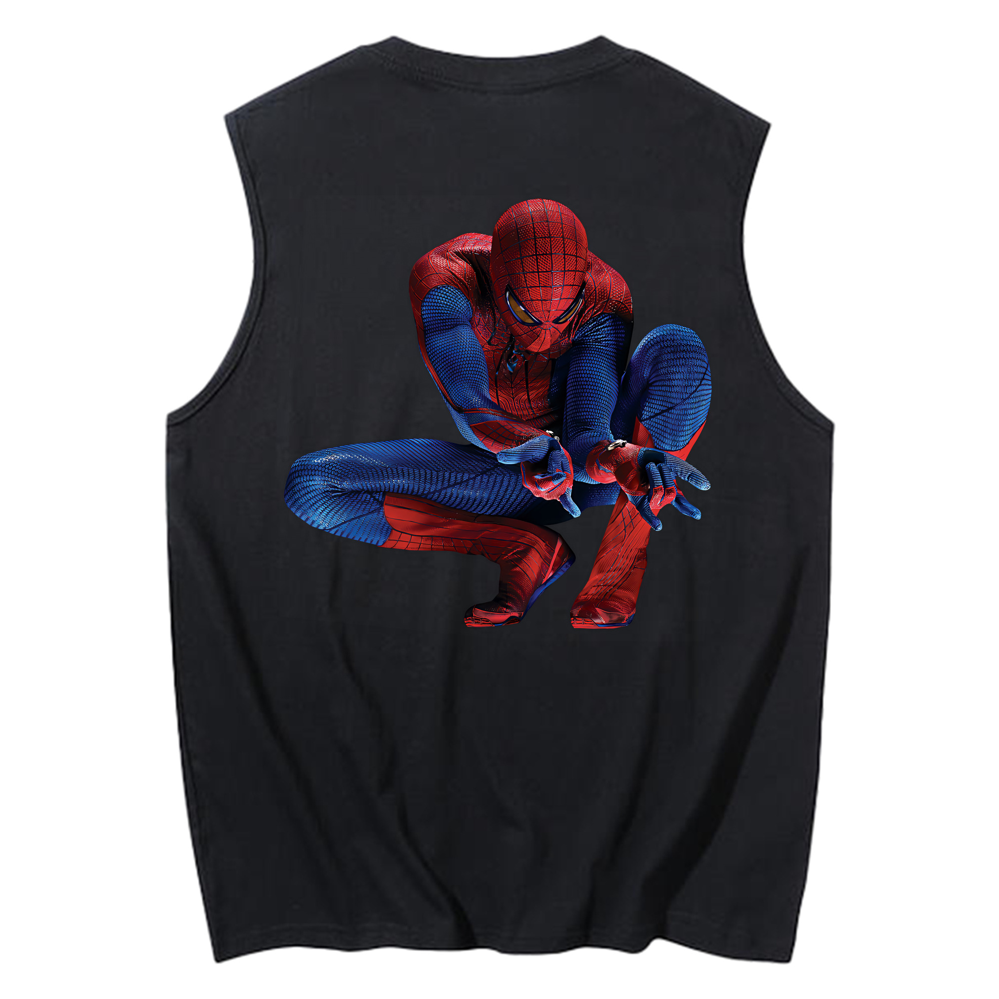 （画像用） Spider Man スパイダーマン コットン100％タンクトップ（背面プリント）