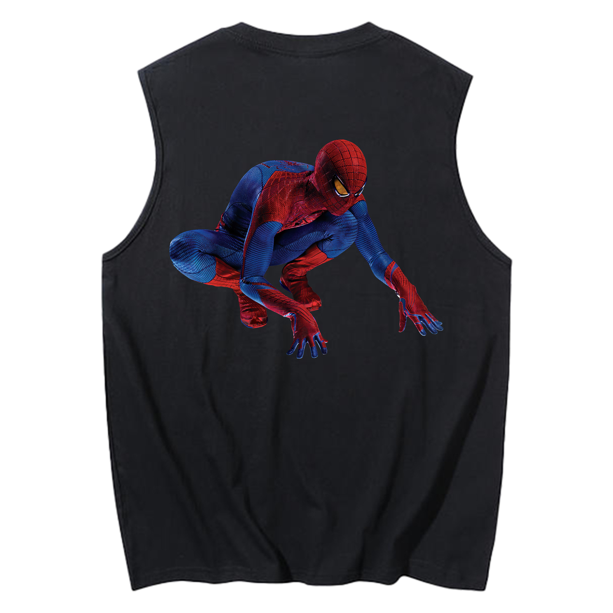 （画像用） Spider Man スパイダーマン コットン100％タンクトップ（背面プリント）