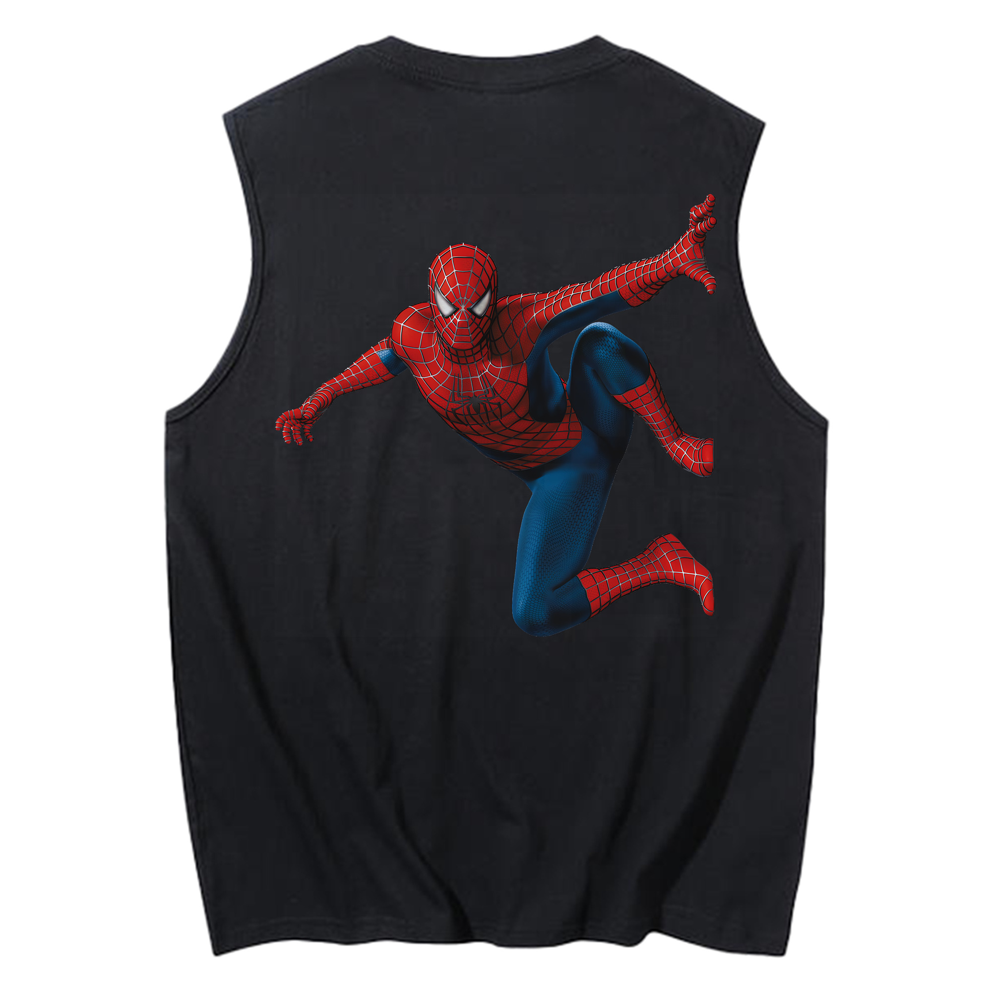 （画像用） Spider Man スパイダーマン コットン100％タンクトップ（背面プリント）