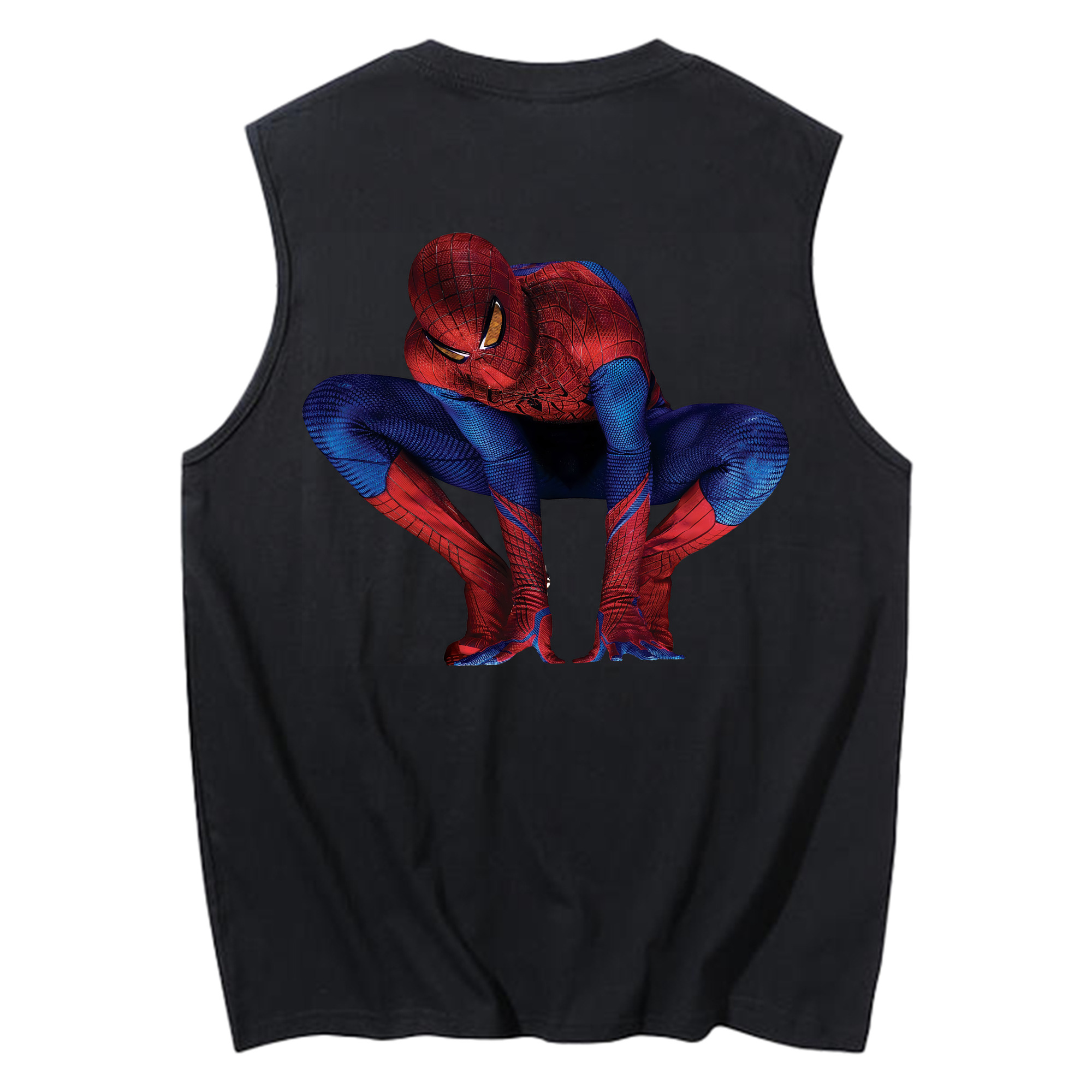 （画像用） Spider Man スパイダーマン コットン100％タンクトップ（背面プリント）