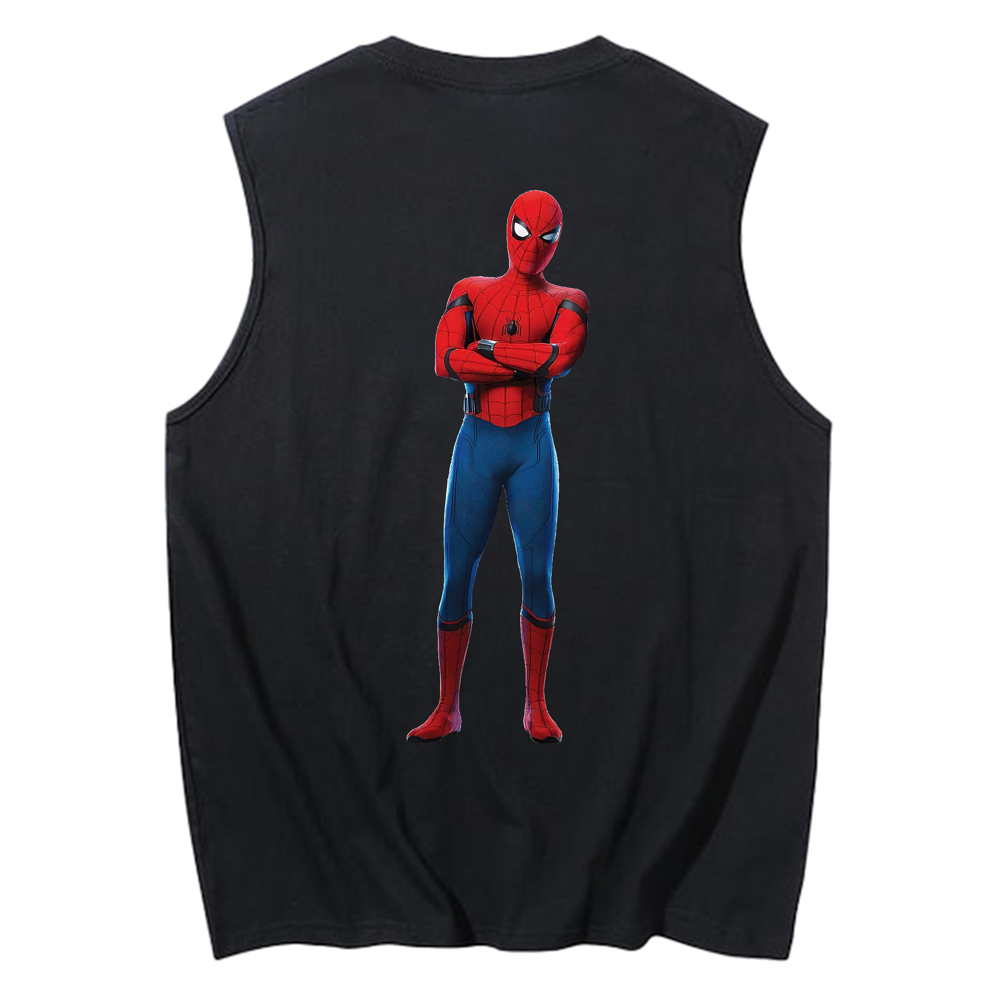 （画像用） Spider Man スパイダーマン コットン100％タンクトップ（背面プリント）