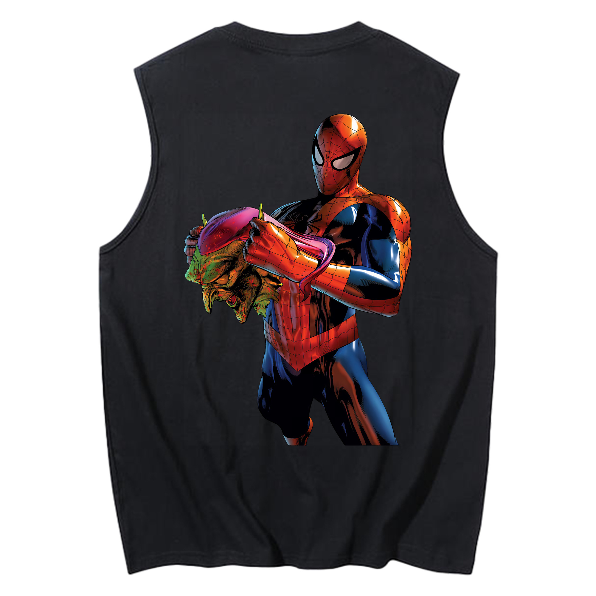 （画像用） Spider Man スパイダーマン コットン100％タンクトップ（背面プリント）