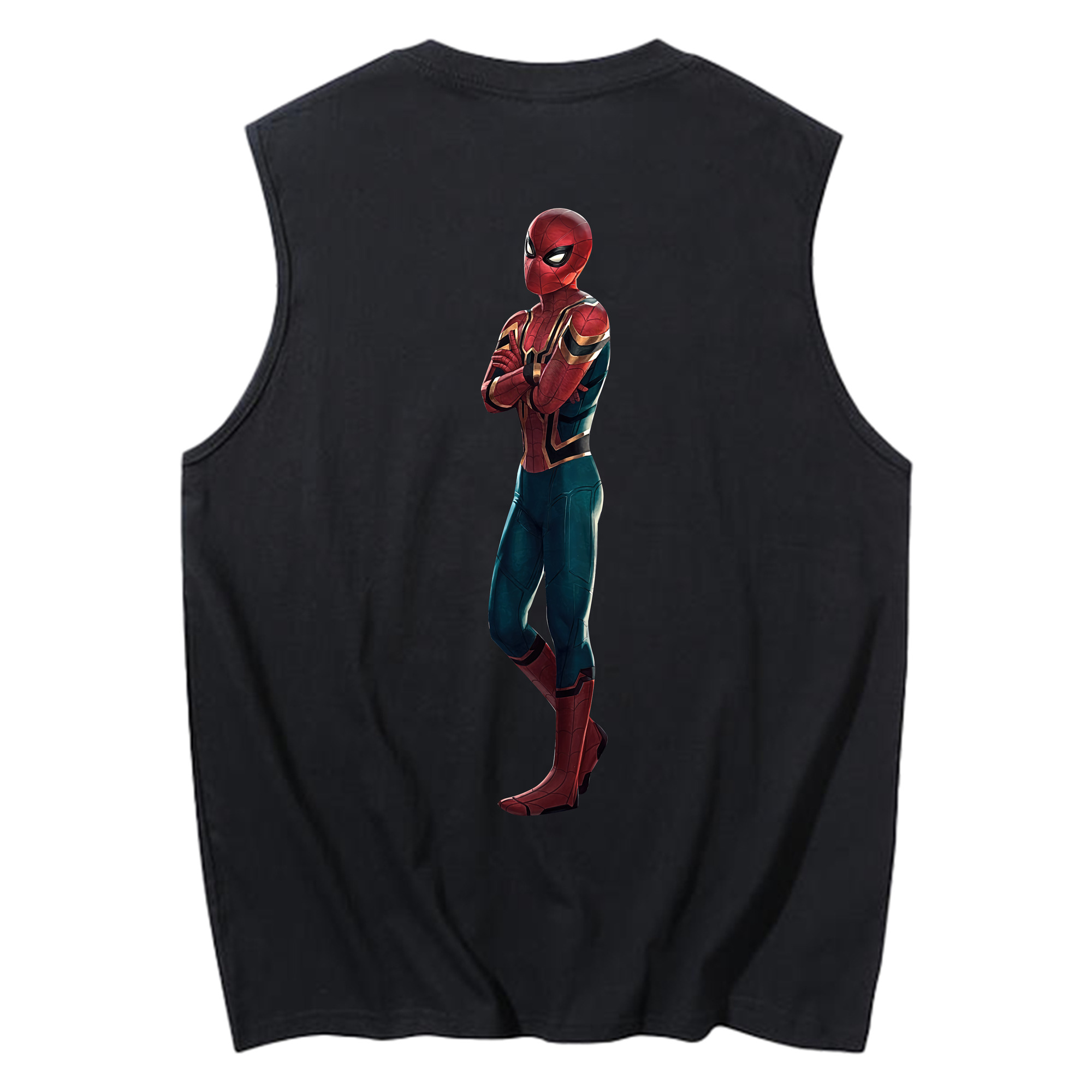 （画像用） Spider Man スパイダーマン コットン100％タンクトップ（背面プリント）