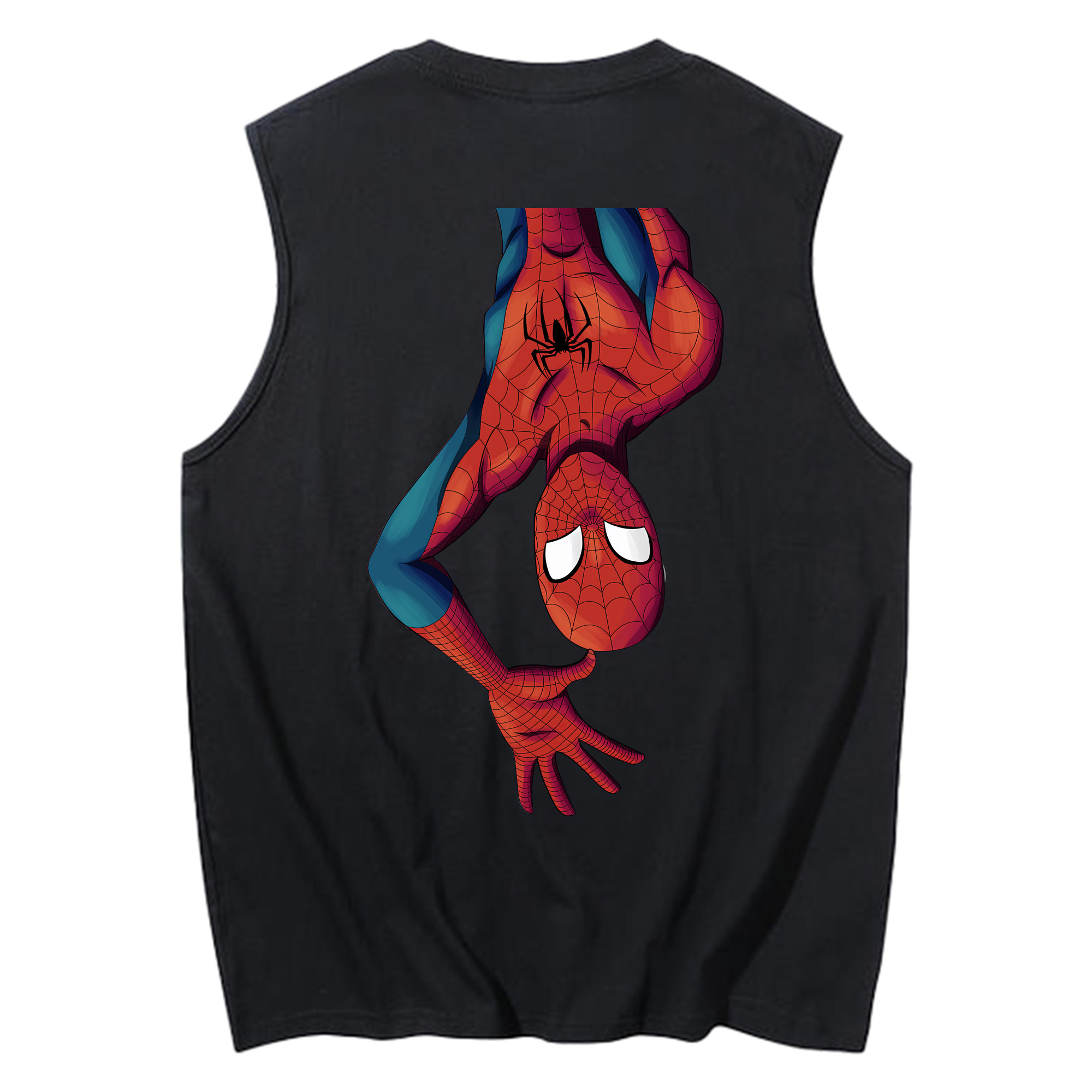 （画像用） Spider Man スパイダーマン コットン100％タンクトップ（背面プリント）