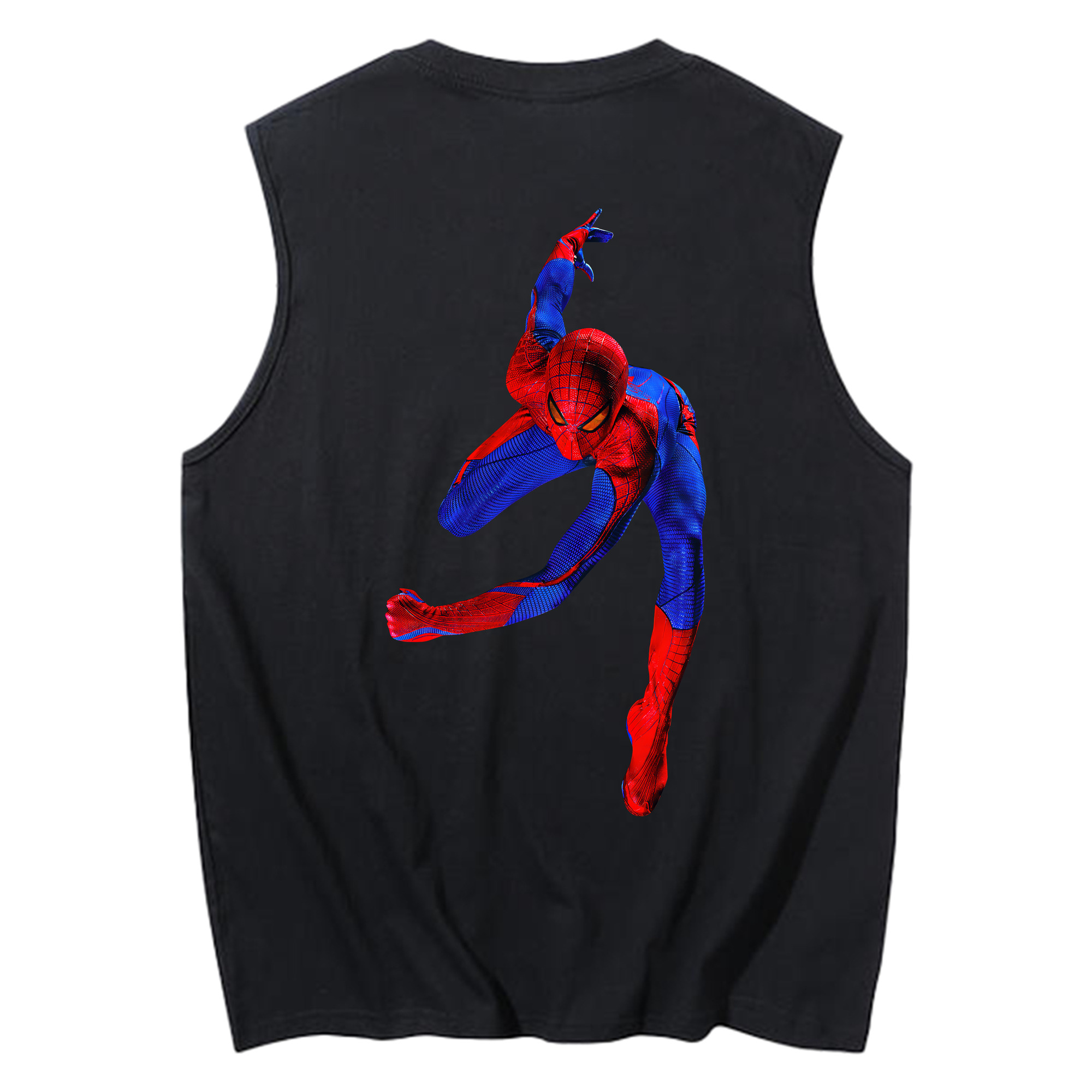 （画像用） Spider Man スパイダーマン コットン100％タンクトップ（背面プリント）