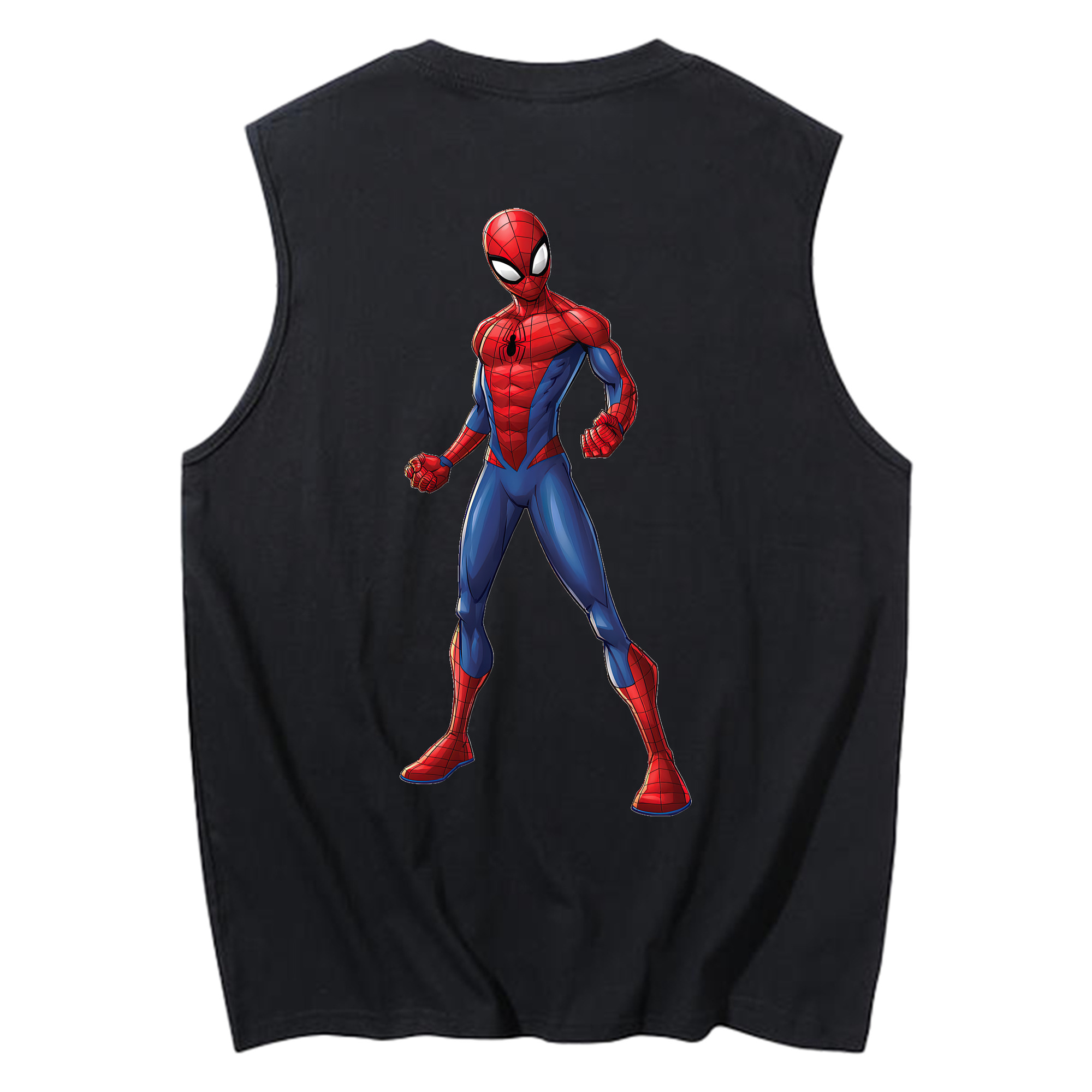 （画像用） Spider Man スパイダーマン コットン100％タンクトップ（背面プリント）