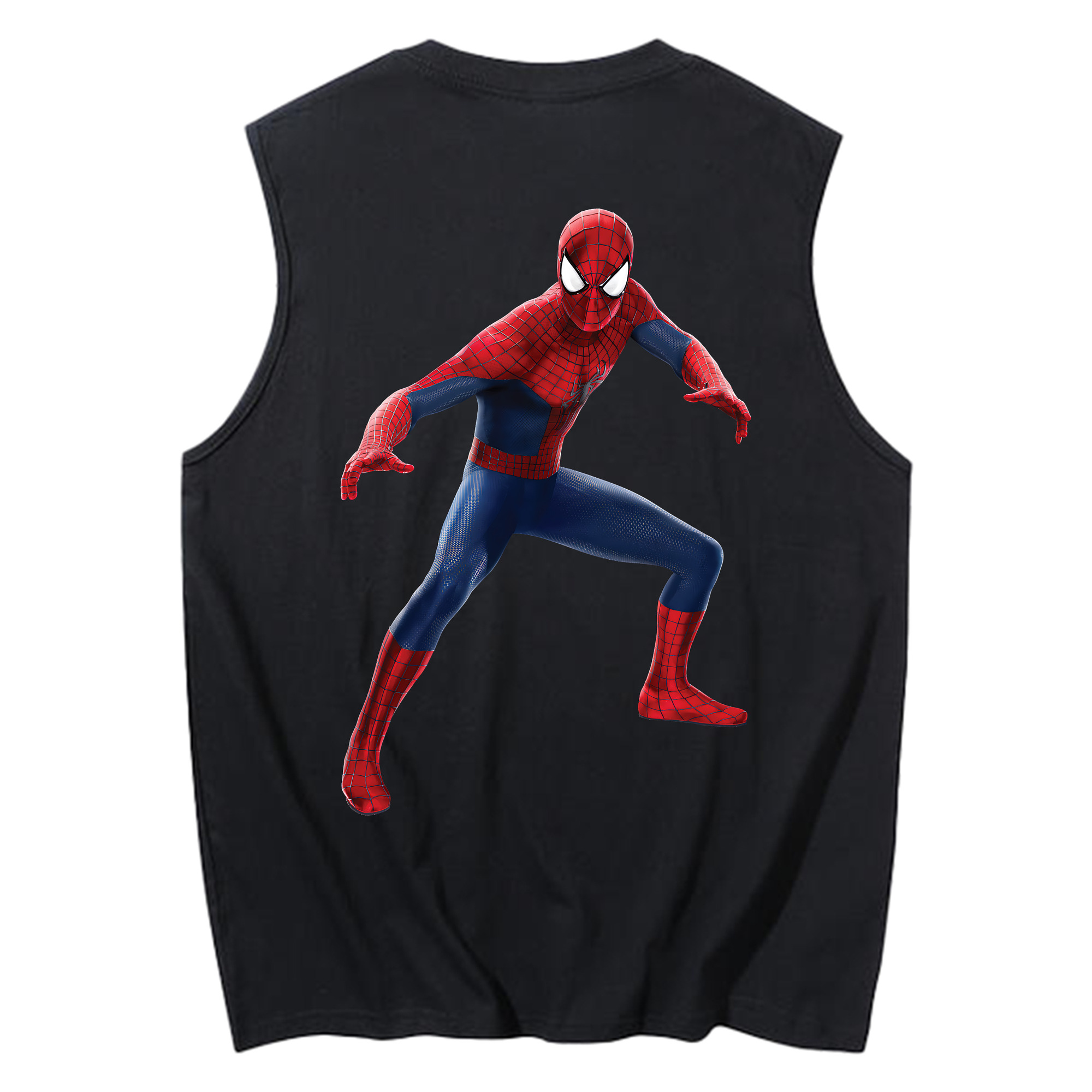 （画像用） Spider Man スパイダーマン コットン100％タンクトップ（背面プリント）