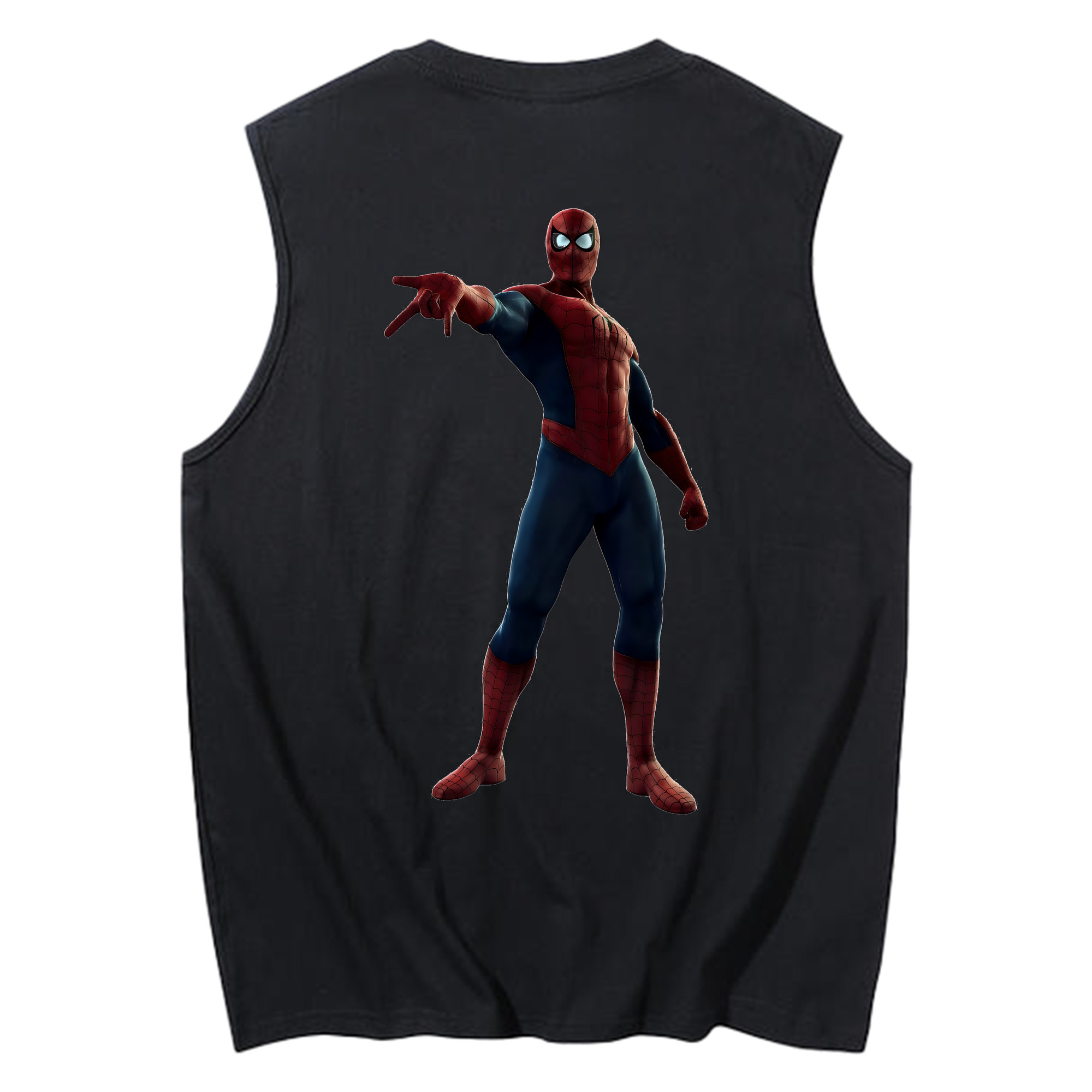 （画像用） Spider Man スパイダーマン コットン100％タンクトップ（背面プリント）