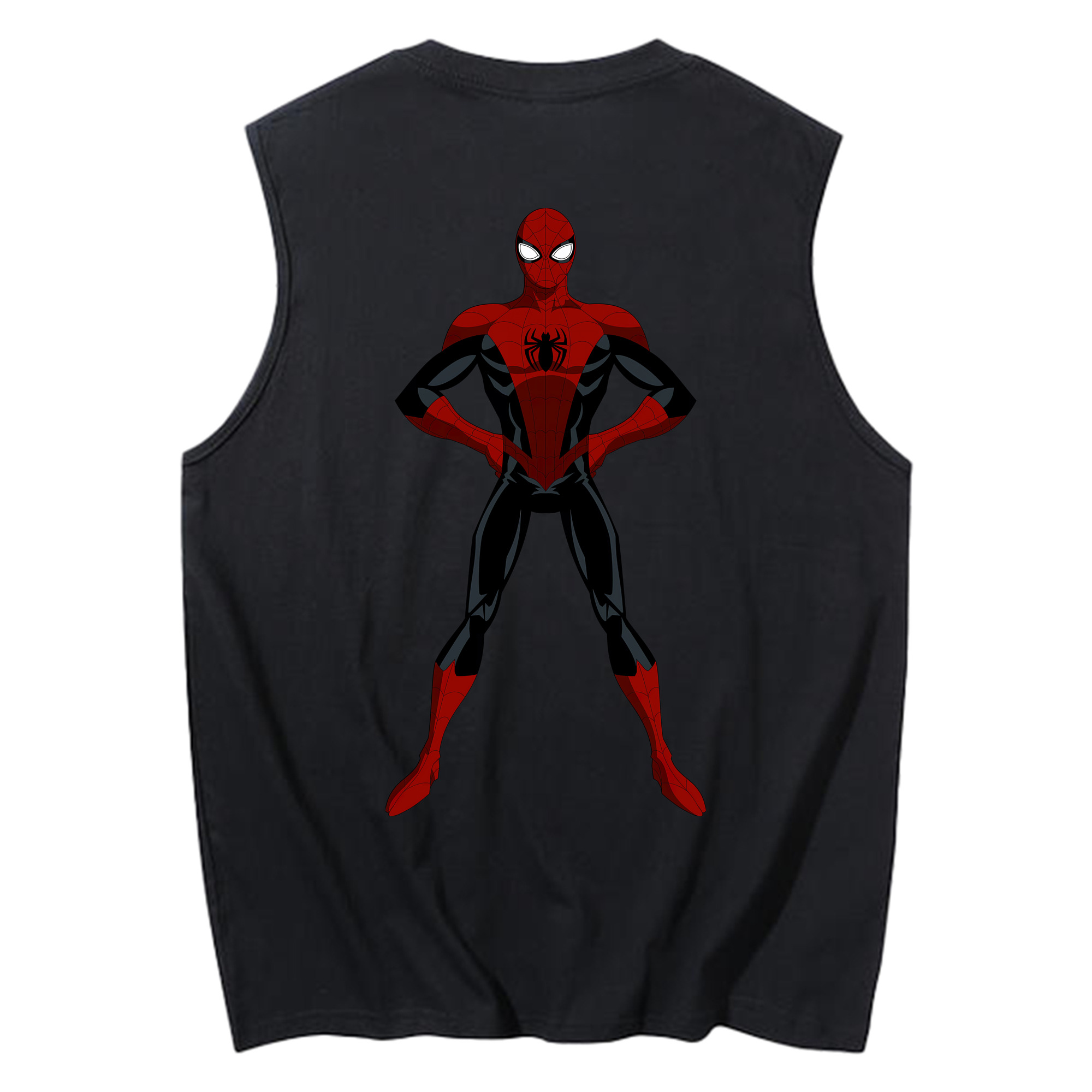 （画像用） Spider Man スパイダーマン コットン100％タンクトップ（背面プリント）