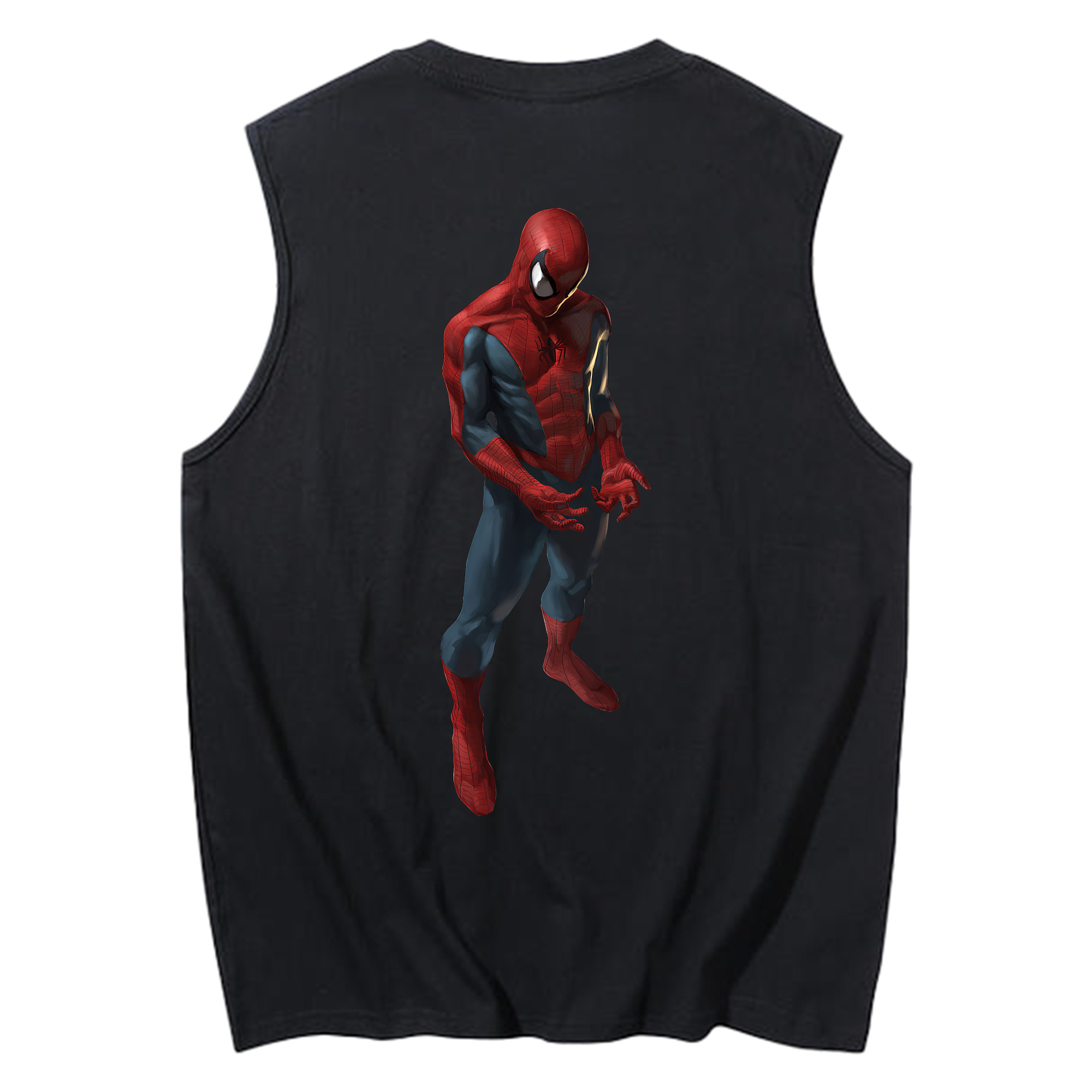 （画像用） Spider Man スパイダーマン コットン100％タンクトップ（背面プリント）