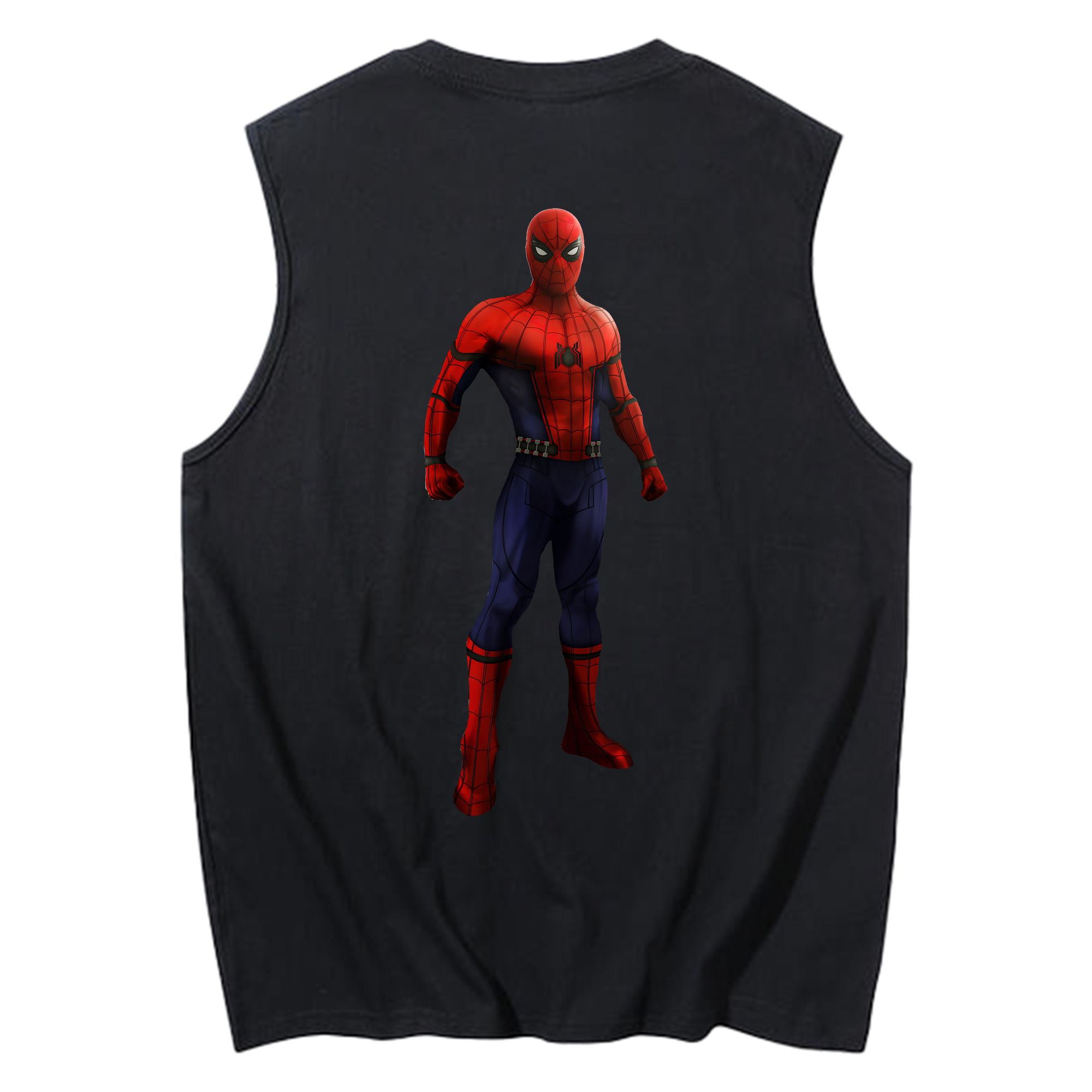 （画像用） Spider Man スパイダーマン コットン100％タンクトップ（背面プリント）