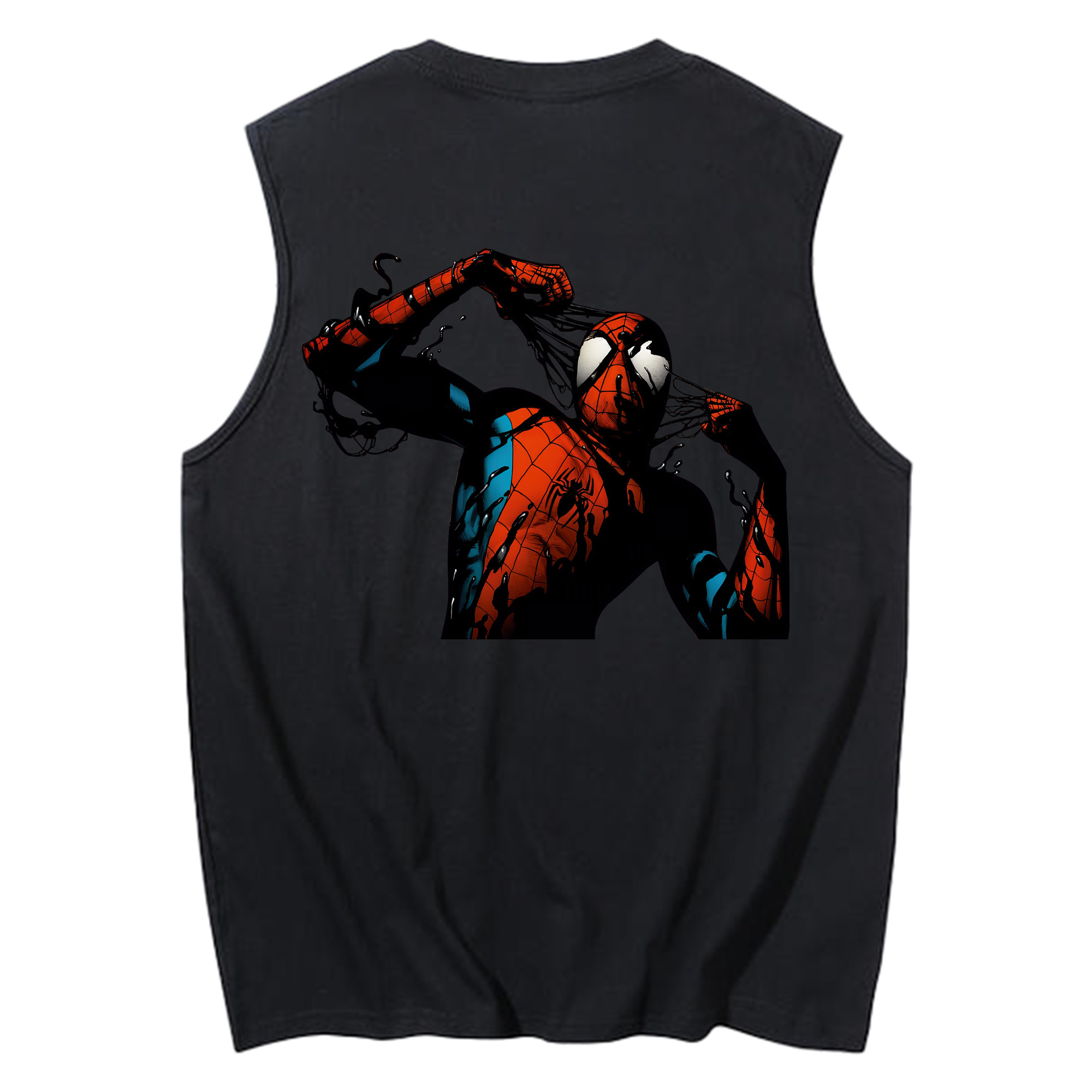 （画像用） Spider Man スパイダーマン コットン100％タンクトップ（背面プリント）