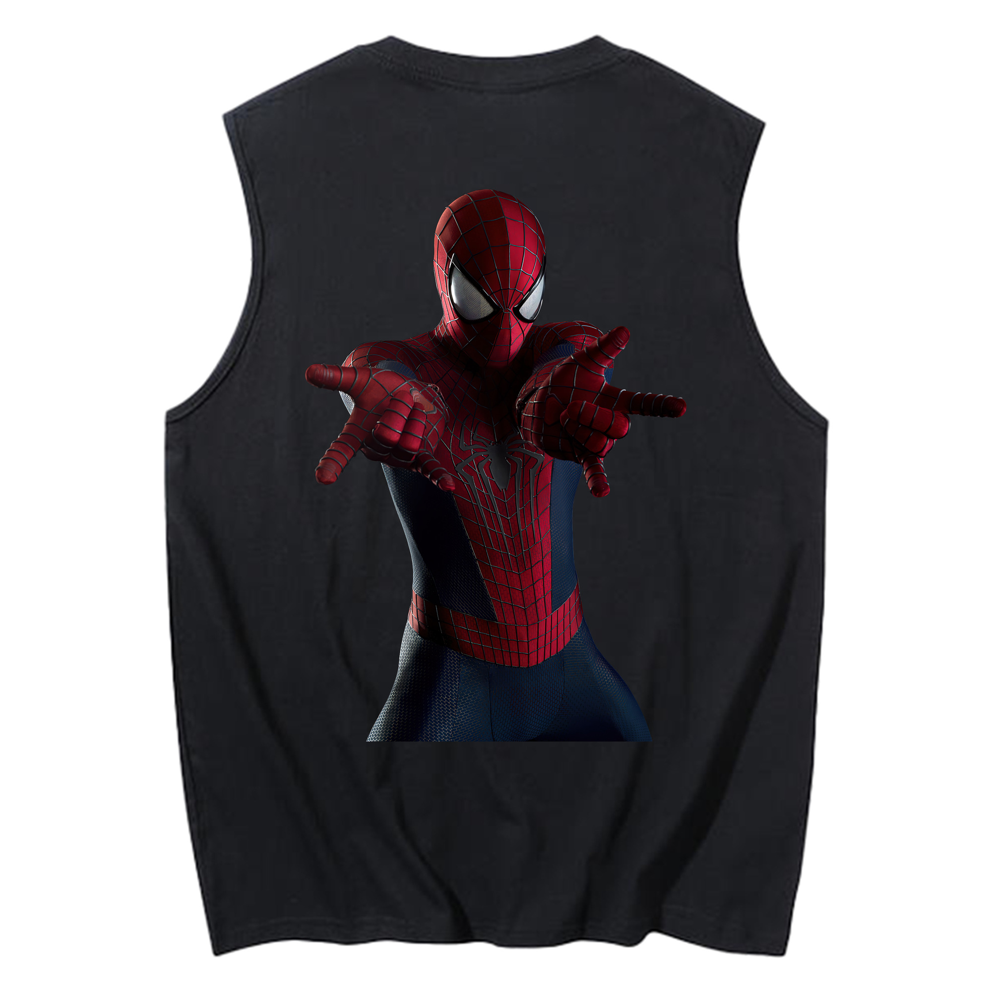 （画像用） Spider Man スパイダーマン コットン100％タンクトップ（背面プリント）