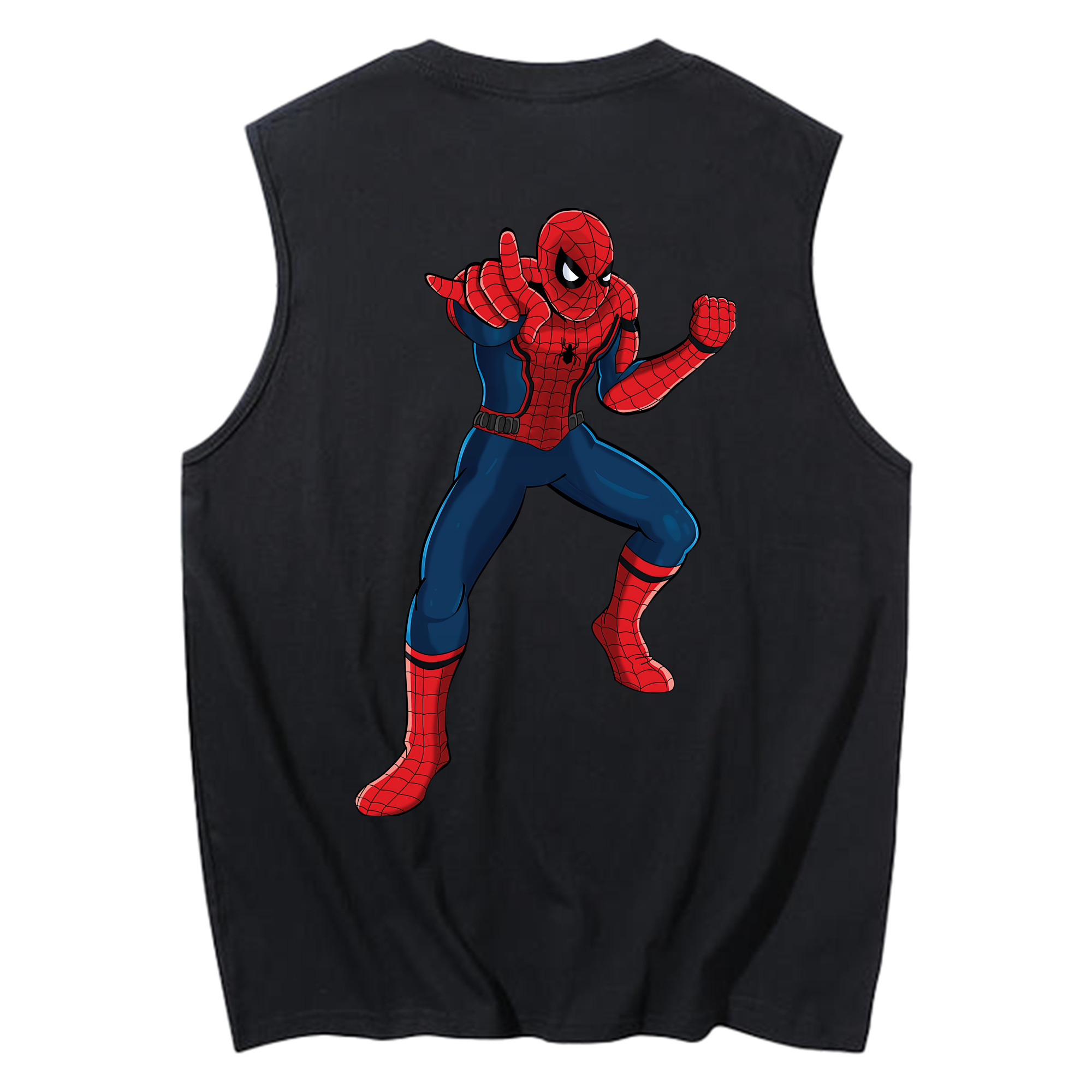 （画像用） Spider Man スパイダーマン コットン100％タンクトップ（背面プリント）