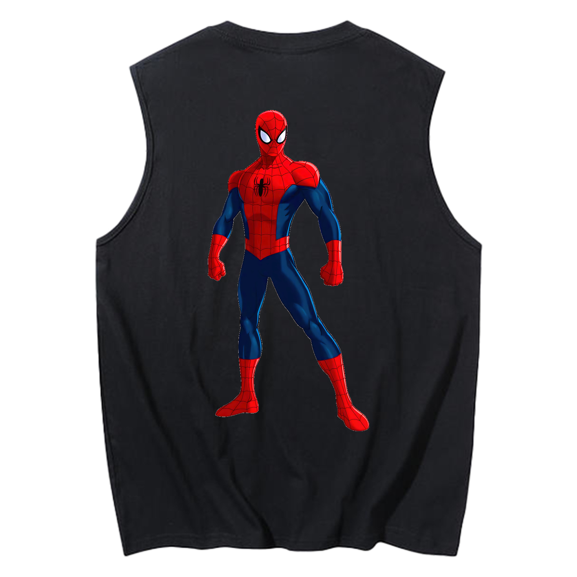 （画像用） Spider Man スパイダーマン コットン100％タンクトップ（背面プリント）