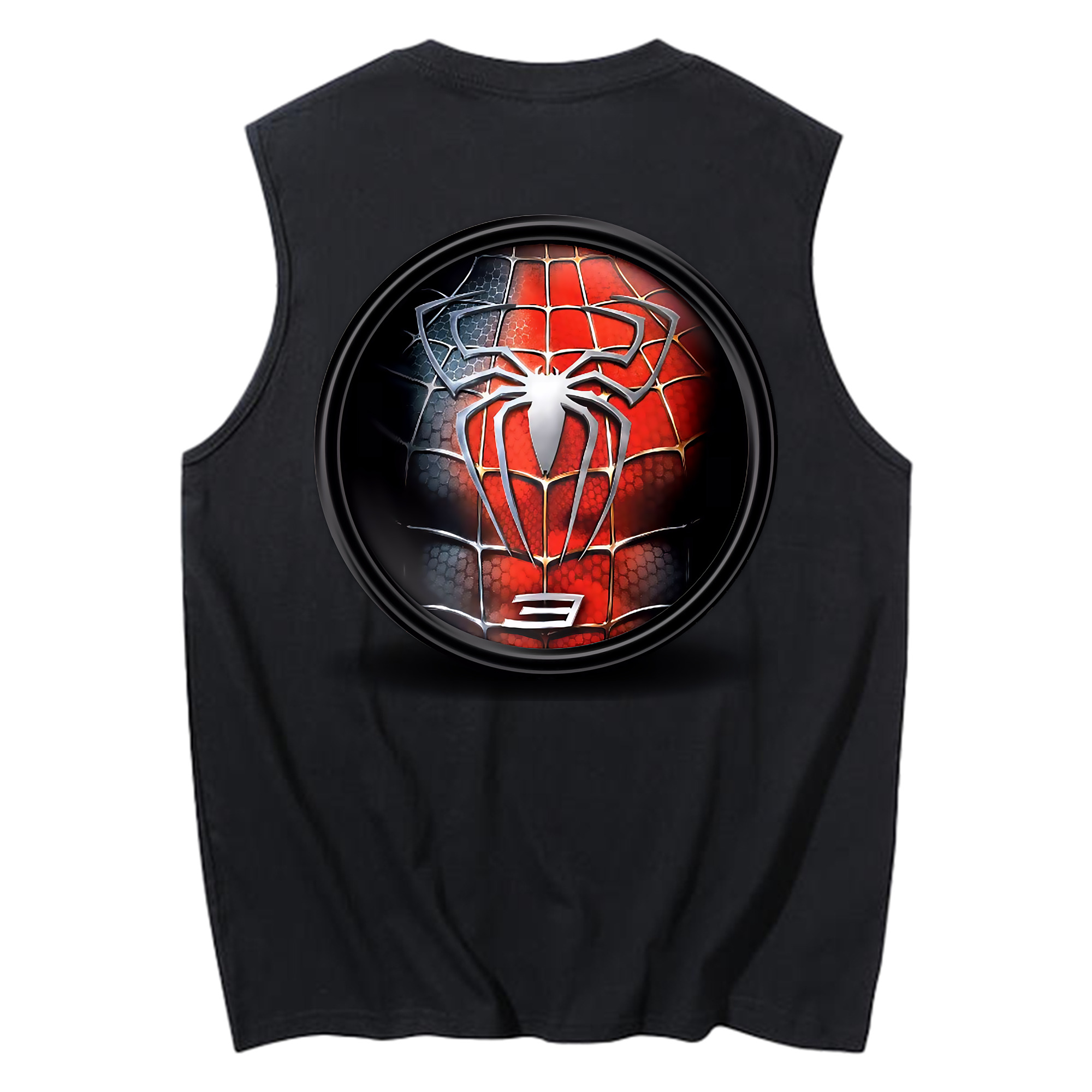 （画像用） Spider Man スパイダーマン コットン100％タンクトップ（背面プリント）