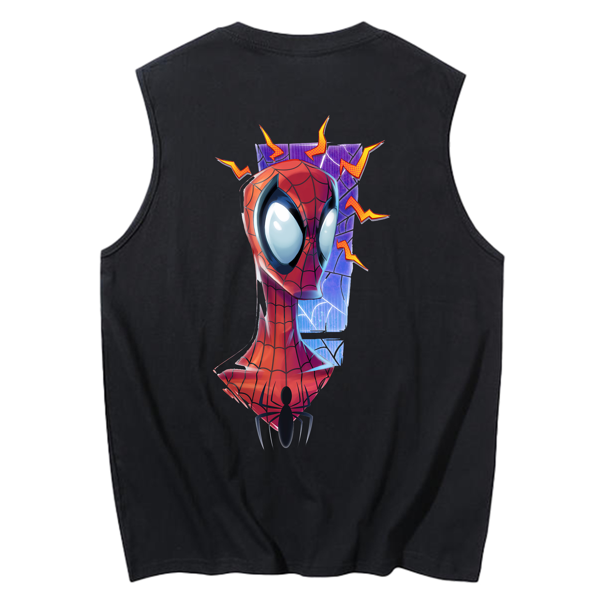 （画像用） Spider Man スパイダーマン コットン100％タンクトップ（背面プリント）