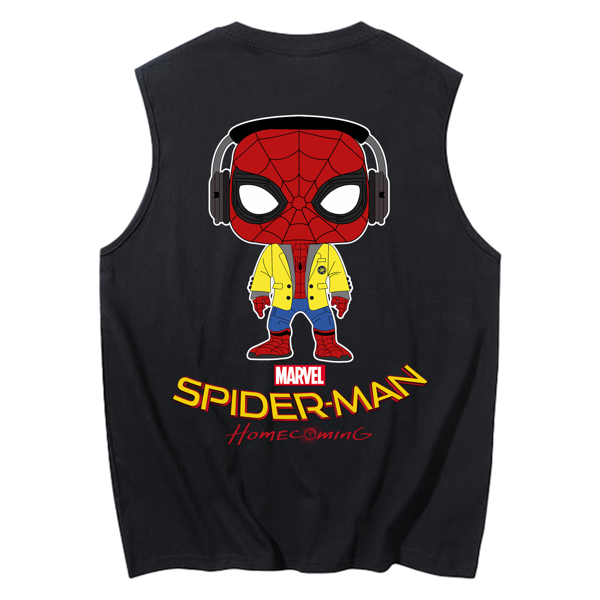 （画像用） Spider Man スパイダーマン コットン100％タンクトップ（背面プリント）