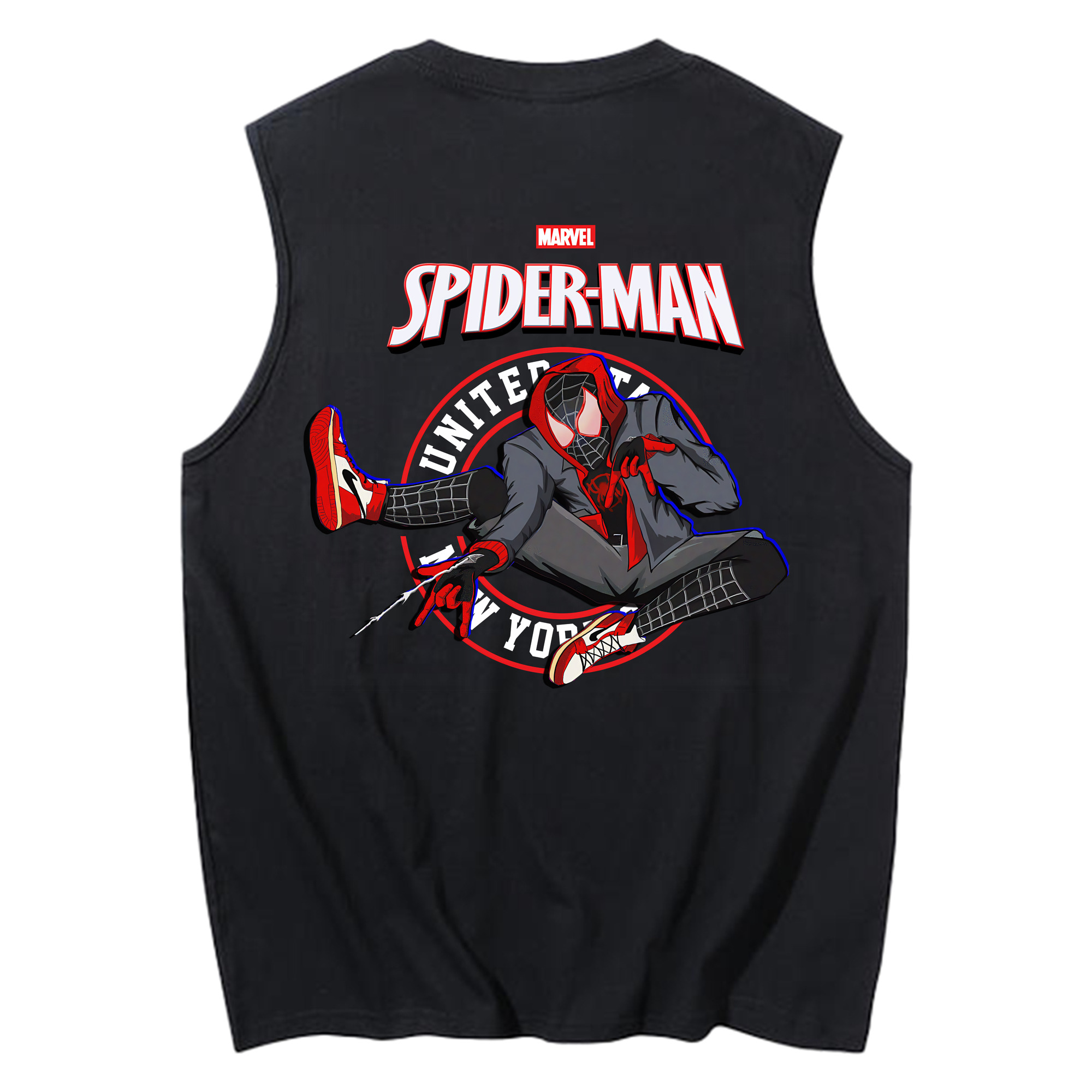 （画像用） Spider Man スパイダーマン コットン100％タンクトップ（背面プリント）