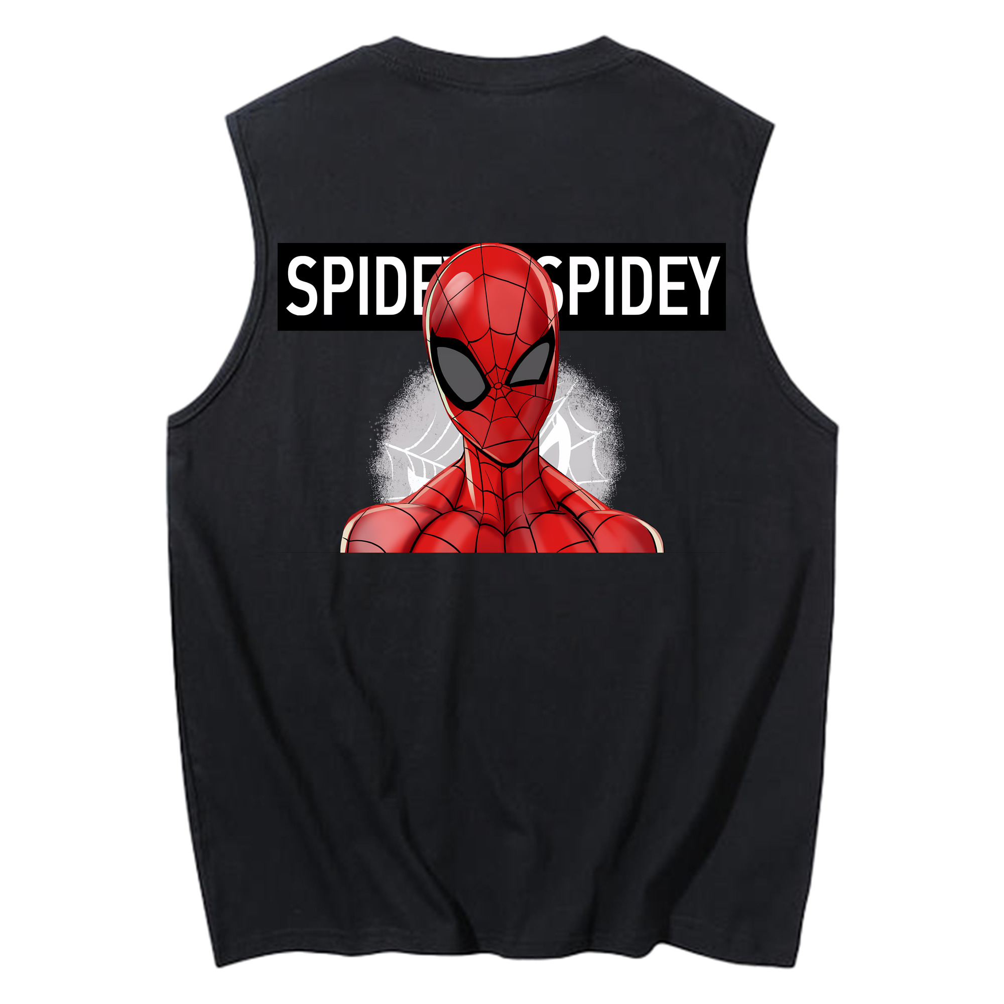 （画像用） Spider Man スパイダーマン コットン100％タンクトップ（背面プリント）