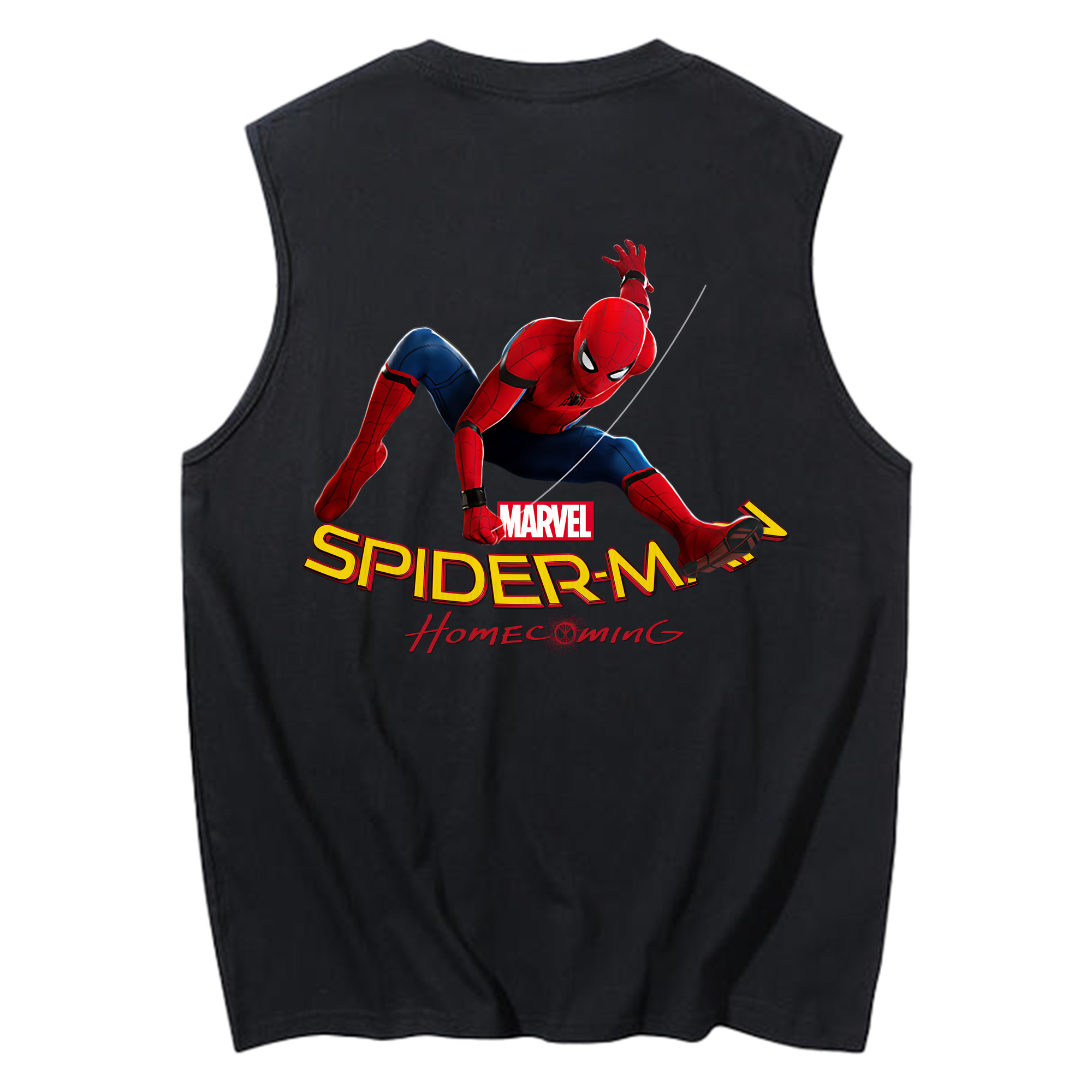 （画像用） Spider Man スパイダーマン コットン100％タンクトップ（背面プリント）