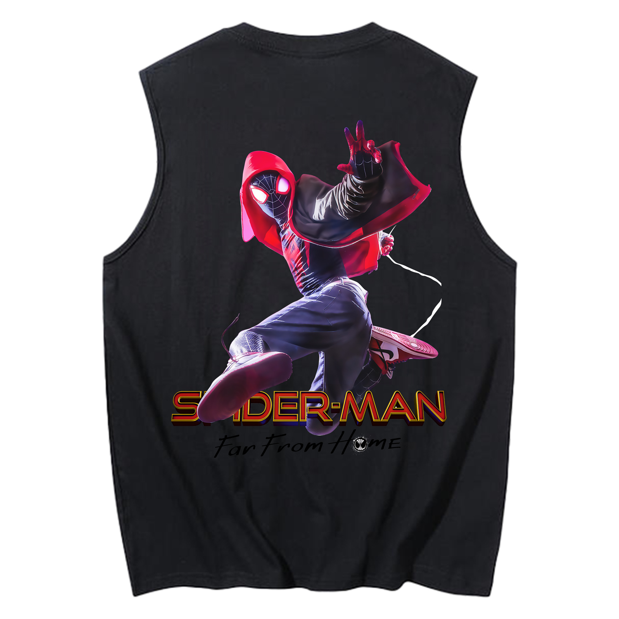 （画像用） Spider Man スパイダーマン コットン100％タンクトップ（背面プリント）