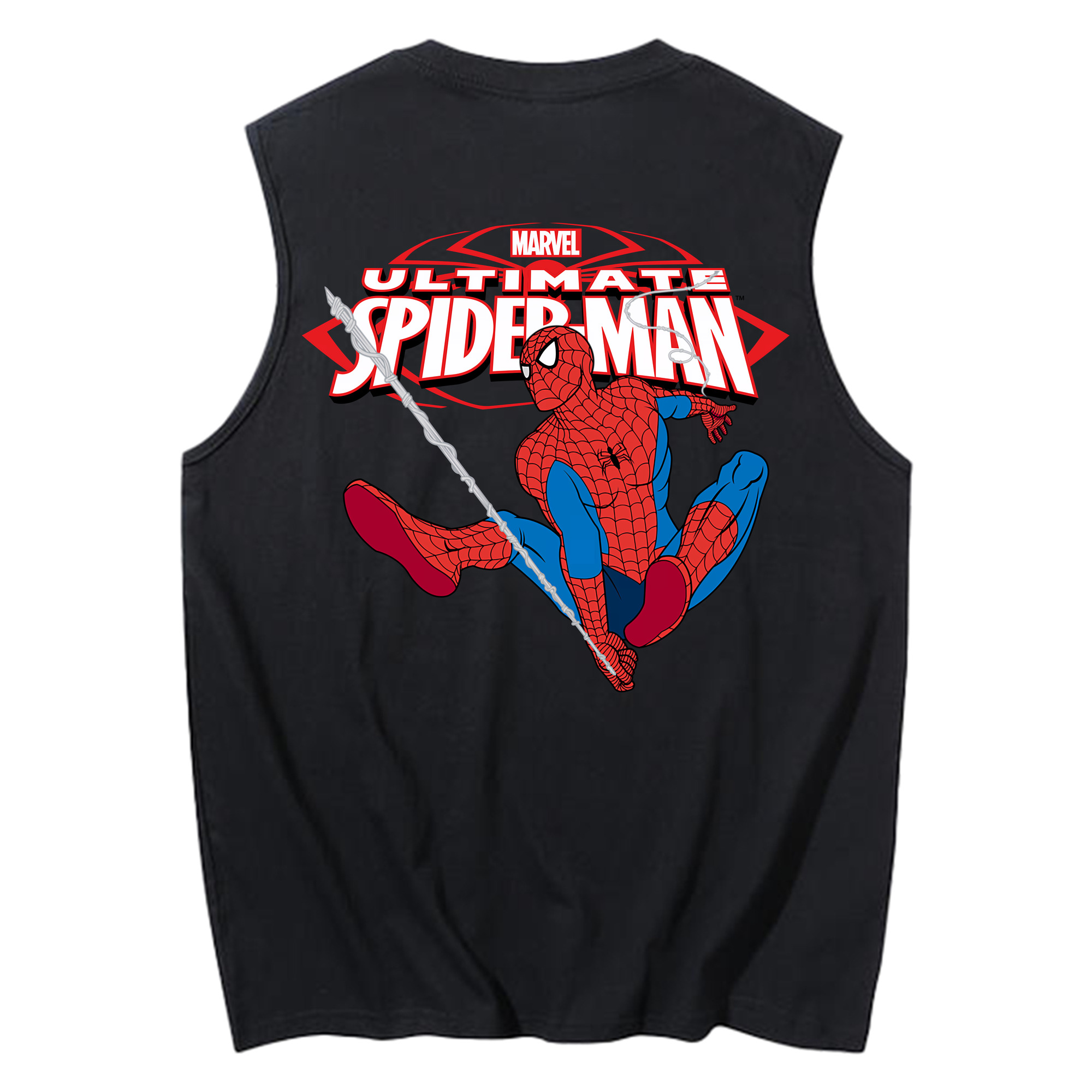 Spider Man スパイダーマン コットン100％タンクトップ（背面プリント）